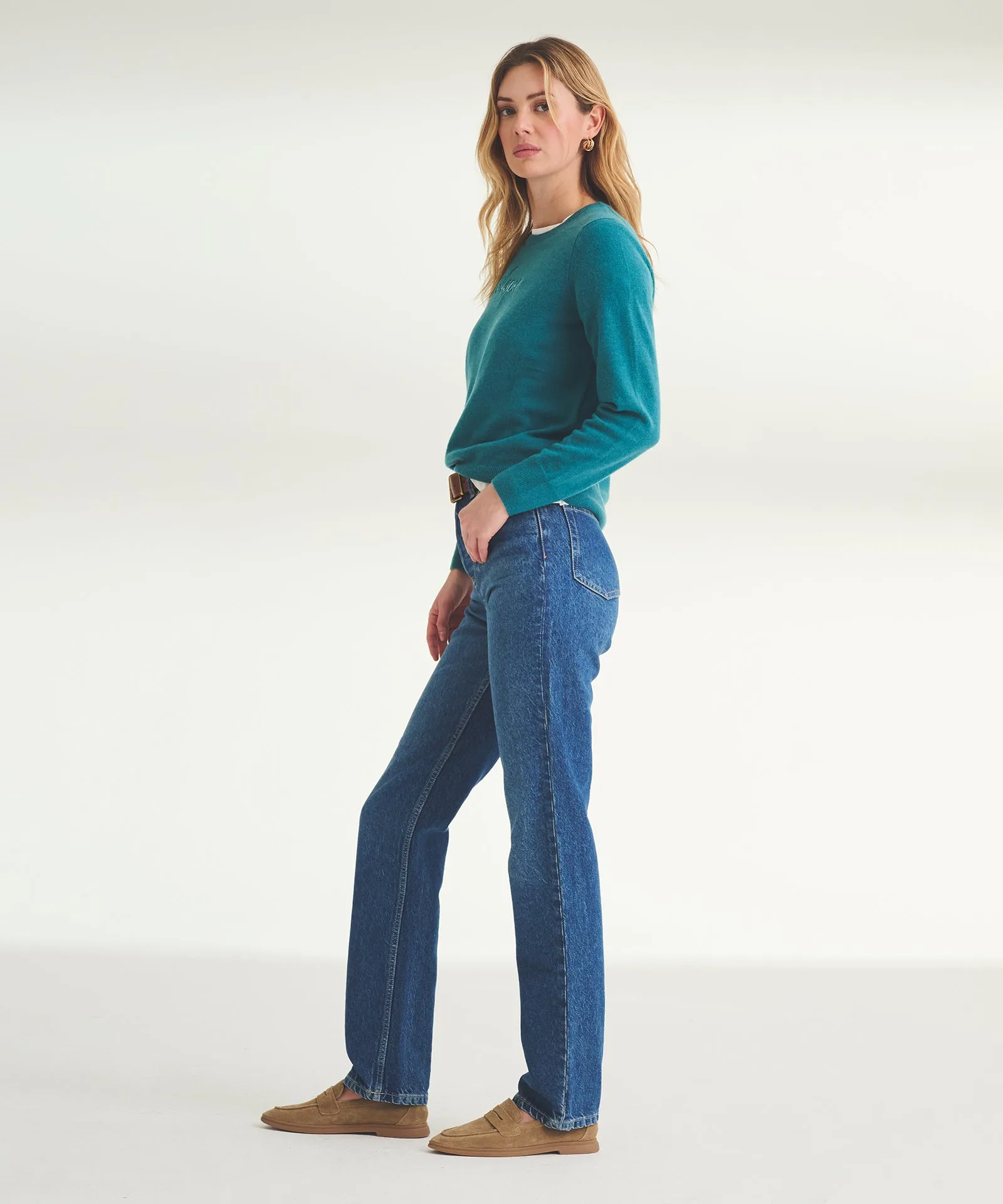 Women's Embroidered Aspen Cashmere Sweater sold by Naadam product image thumbnail 4