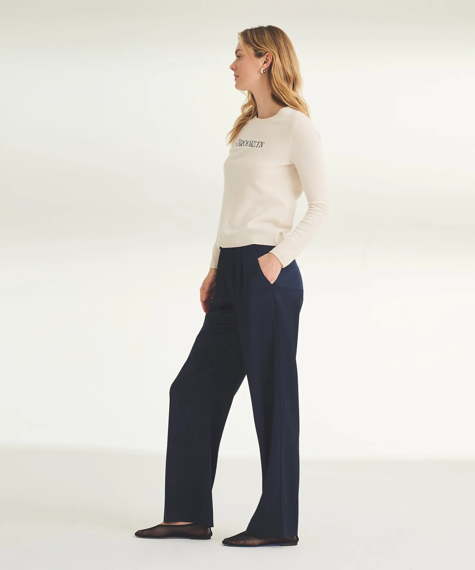 Women's Embroidered Brooklyn Cashmere Sweater sold by Naadam product image thumbnail 4