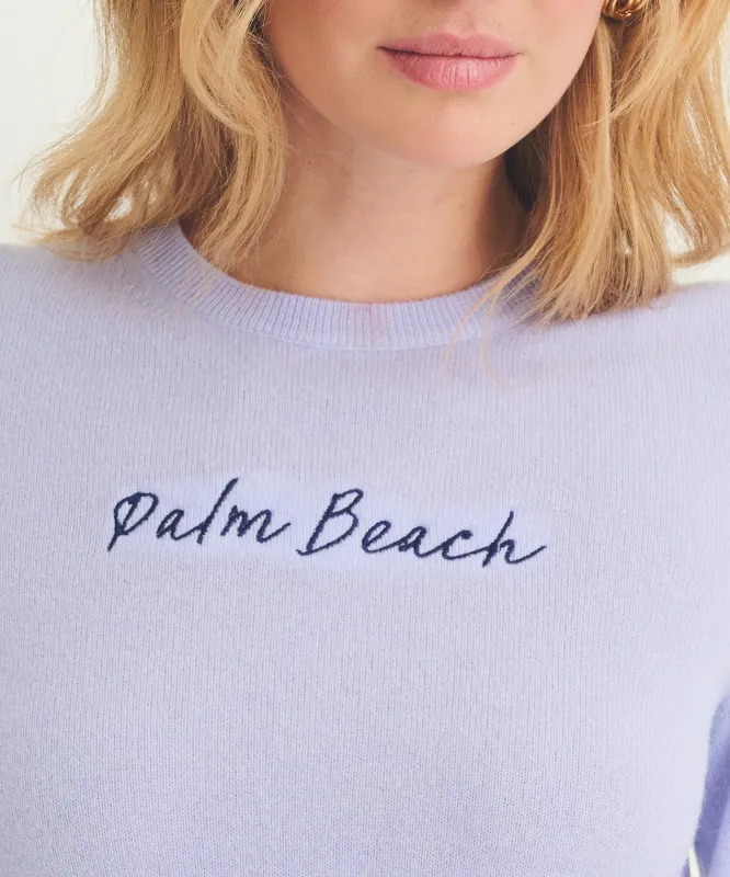 Women's Embroidered Palm Beach Cashmere Sweater sold by Naadam