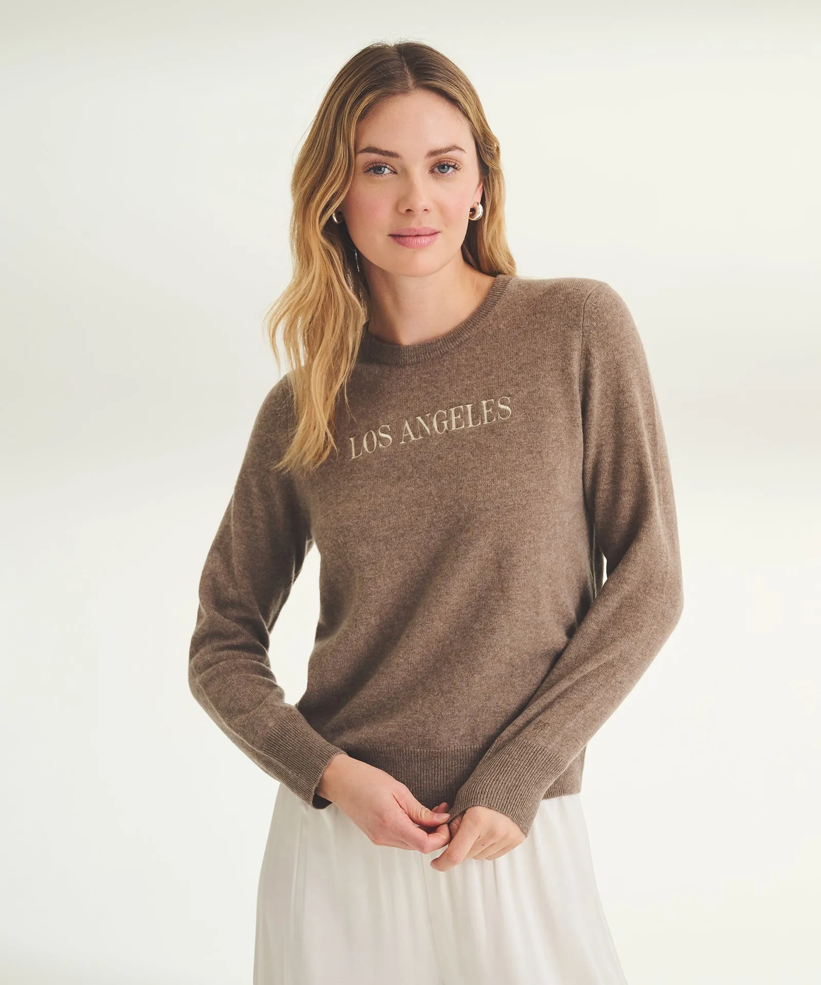 Women's Embroidered Los Angeles Cashmere Sweater sold by Naadam product image thumbnail 2