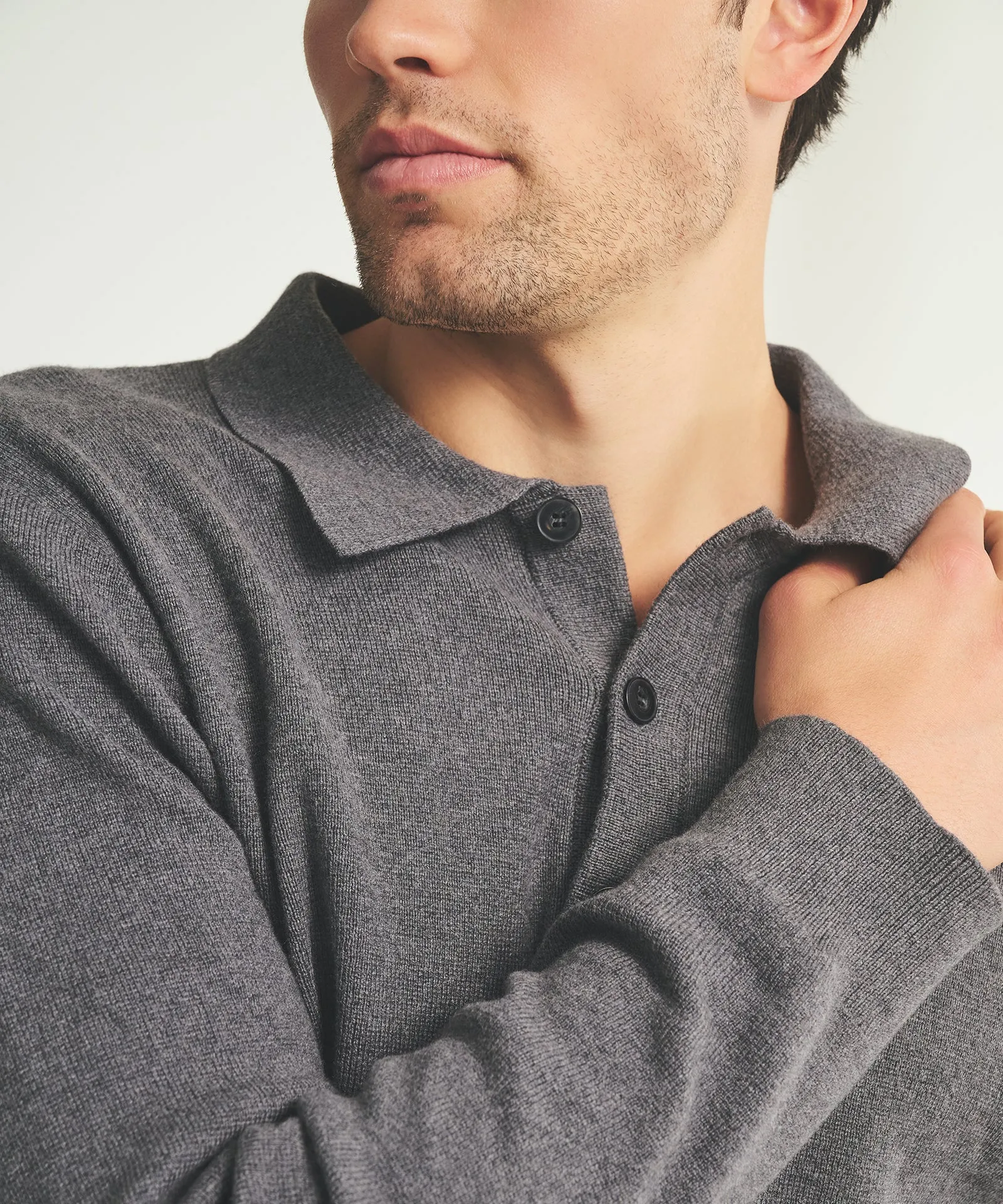 Cotton Cashmere Polo Sweater sold by NAADAM product image thumbnail 2