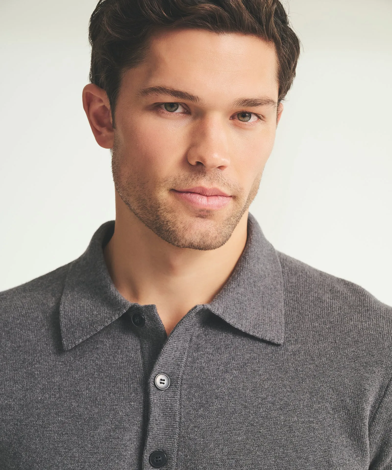 Cotton Cashmere Polo Sweater sold by NAADAM product image thumbnail 4