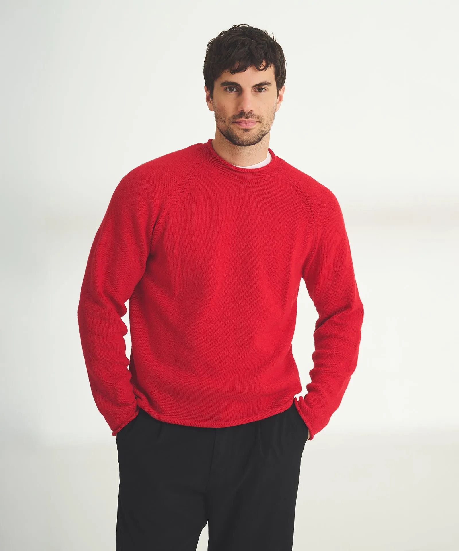 Cotton Relaxed Rollneck Sweater sold by Naadam product image thumbnail 2