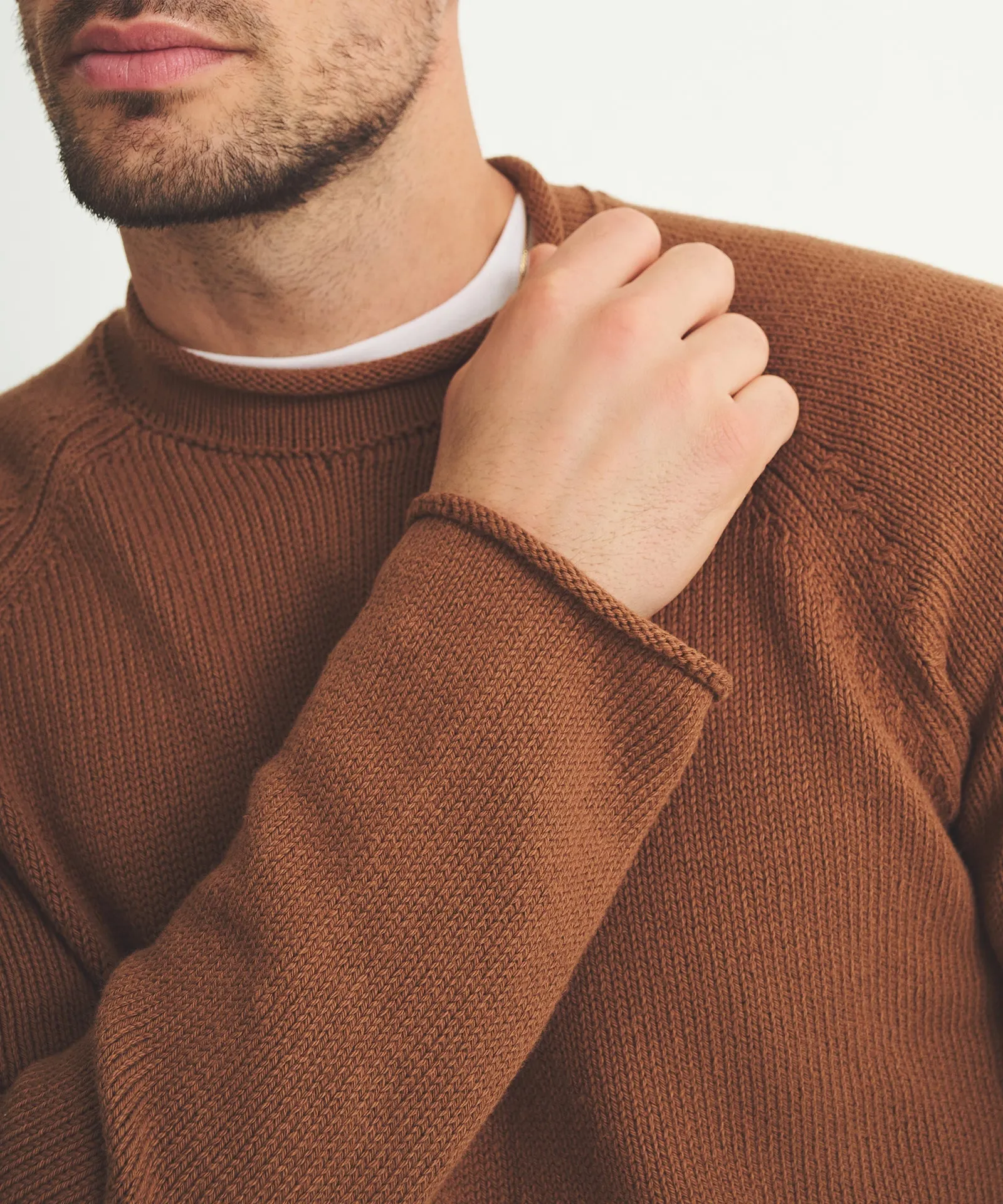 Cotton Relaxed Rollneck Sweater sold by Naadam product image thumbnail 5