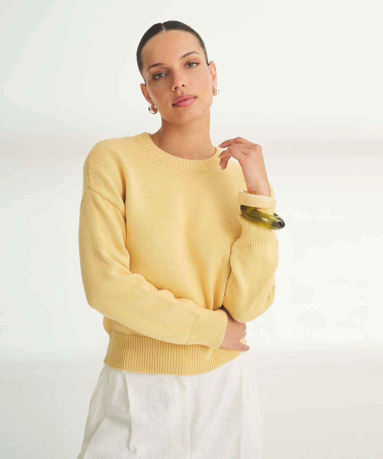 Cotton Relaxed Crewneck Sweater sold by NAADAM