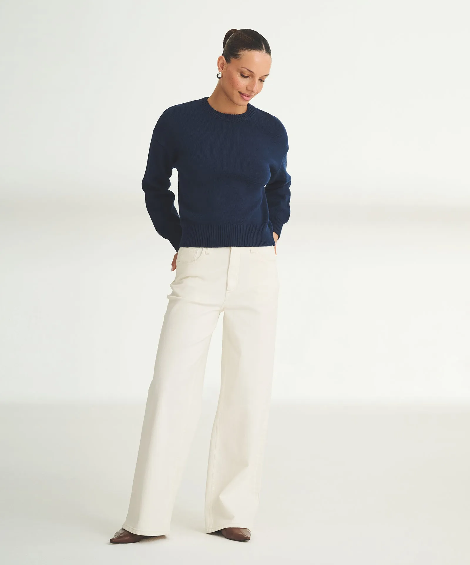 Cotton Relaxed Crewneck Sweater sold by NAADAM product image thumbnail 5