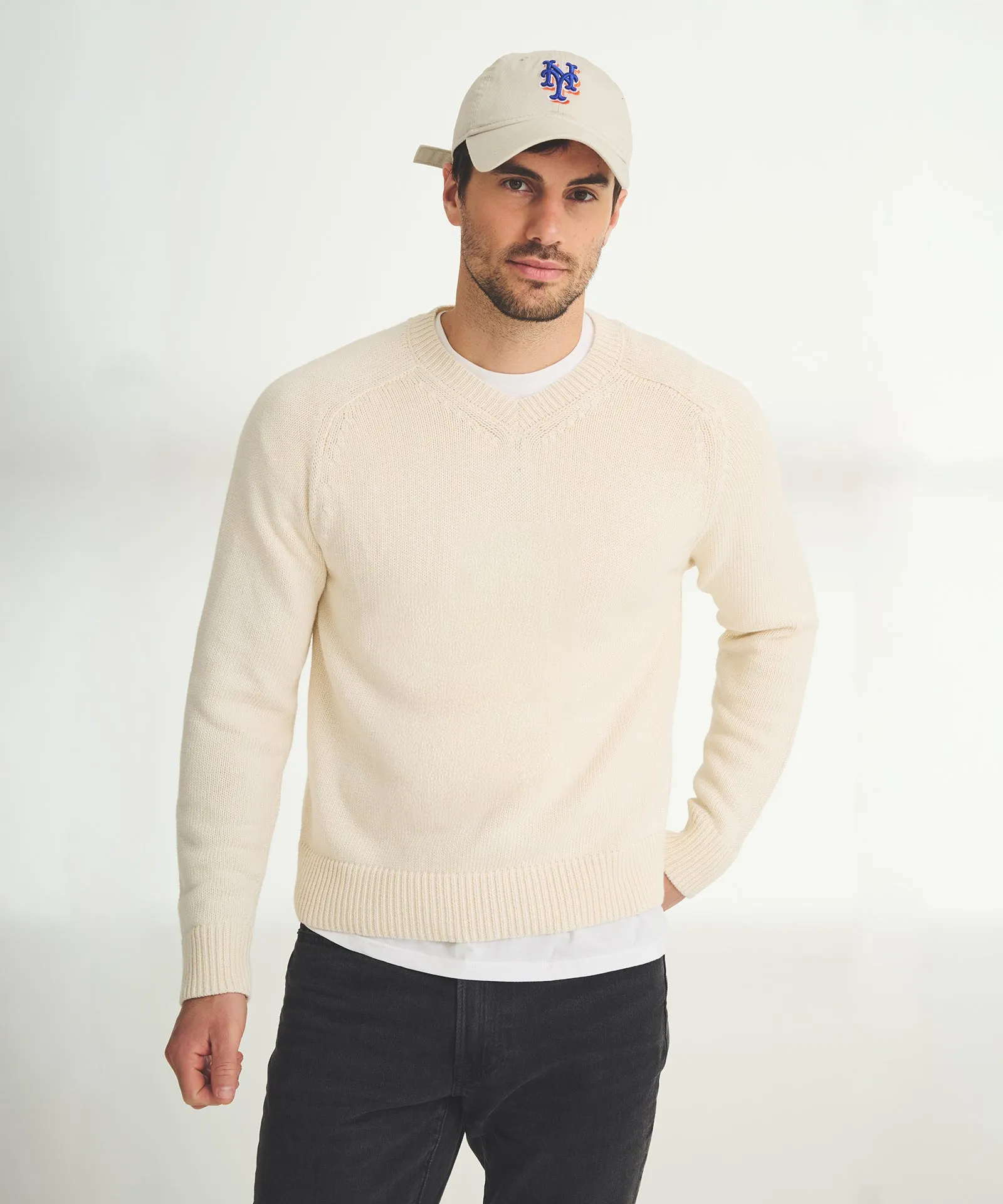 Cotton Relaxed V-Neck Sweater sold by NAADAM product image thumbnail 2