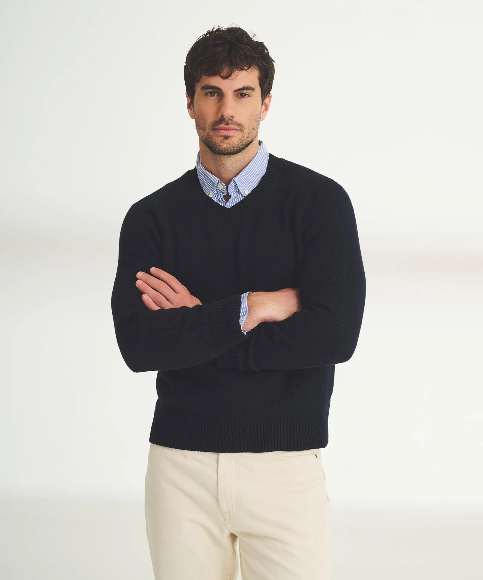 Cotton Relaxed V-Neck Sweater sold by NAADAM