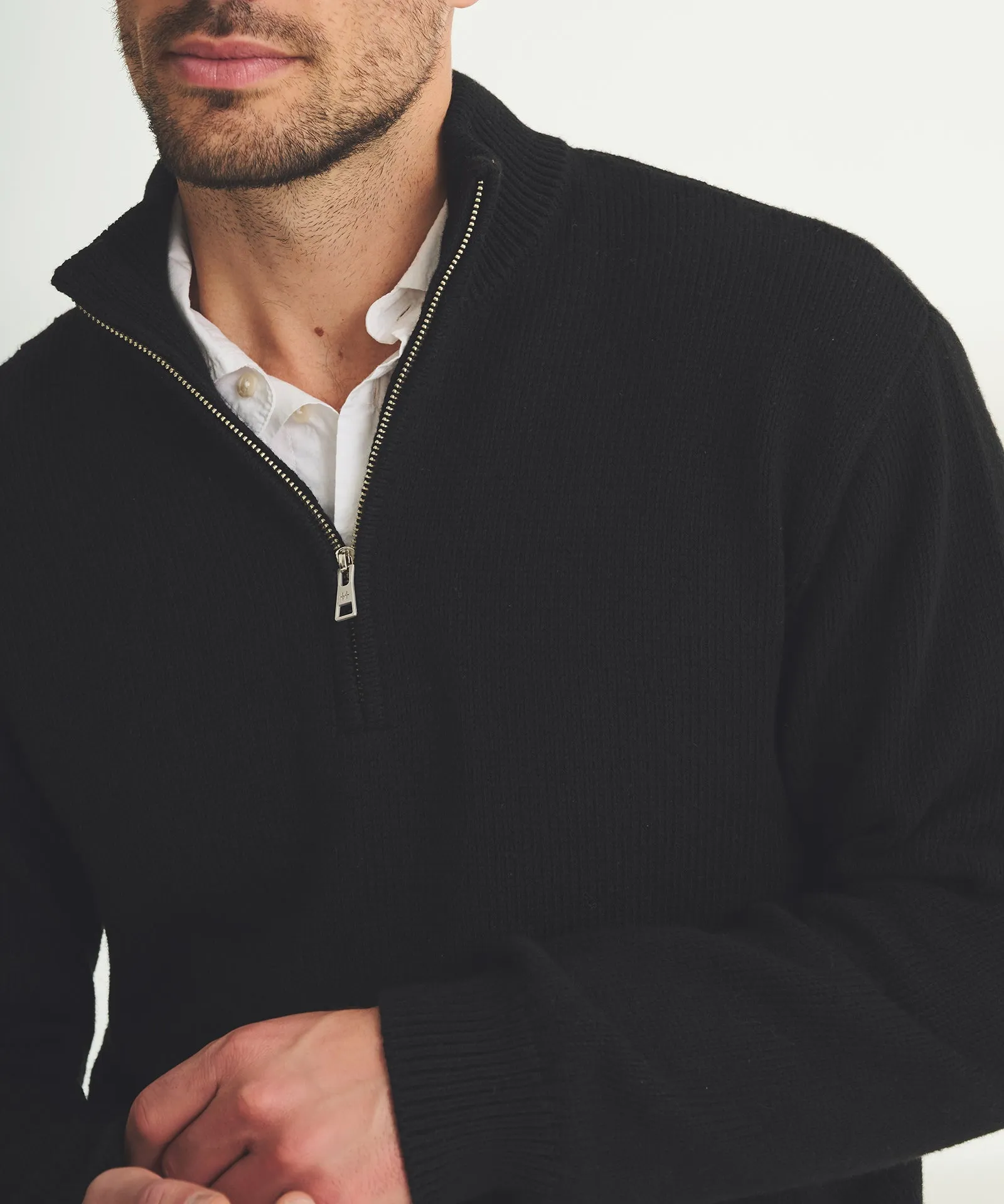 Cotton Relaxed Quarter Zip Sweater sold by NAADAM product image thumbnail 3