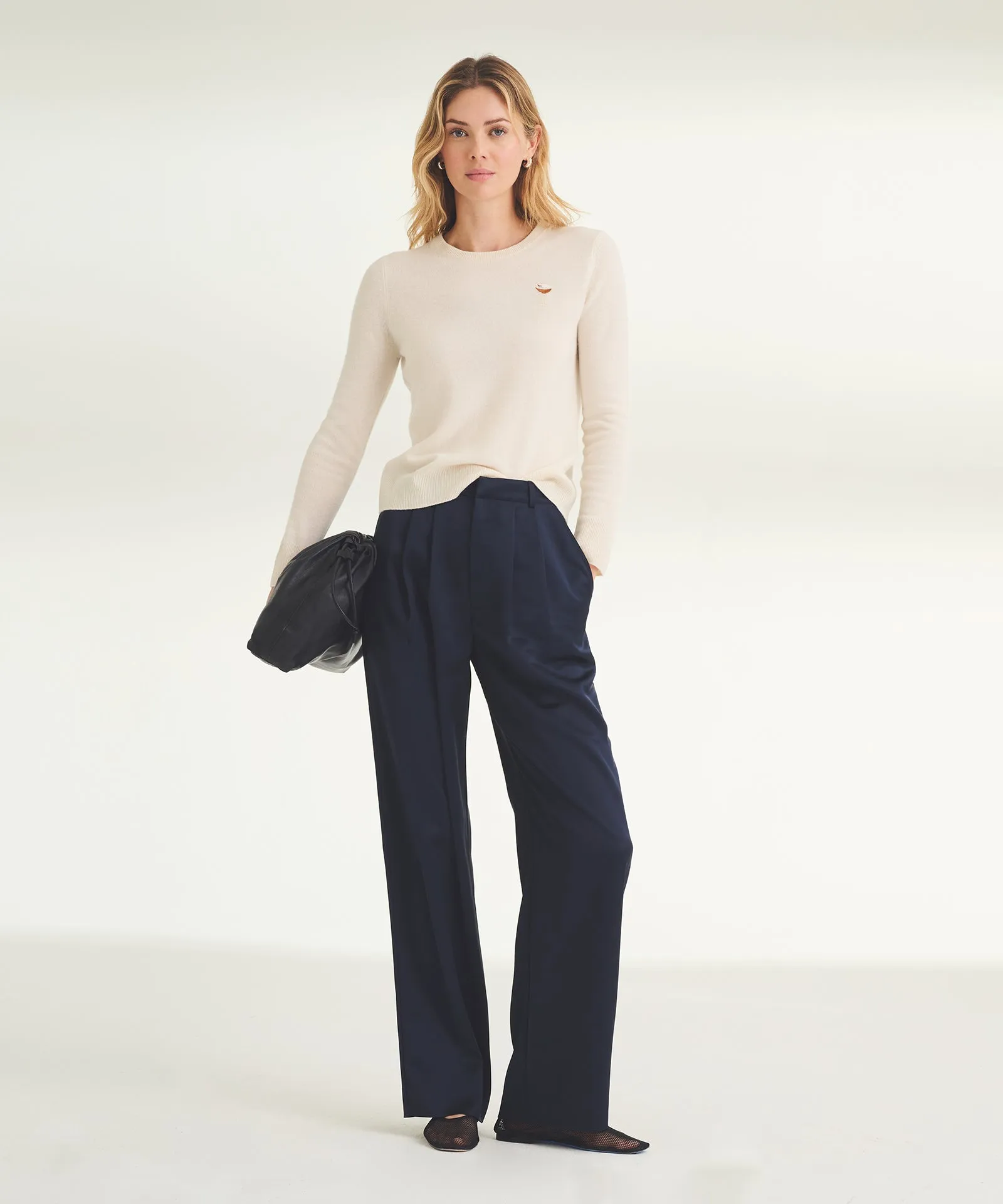 Women's Embroidered Espresso Martini Cashmere Sweater sold by Naadam product image thumbnail 3