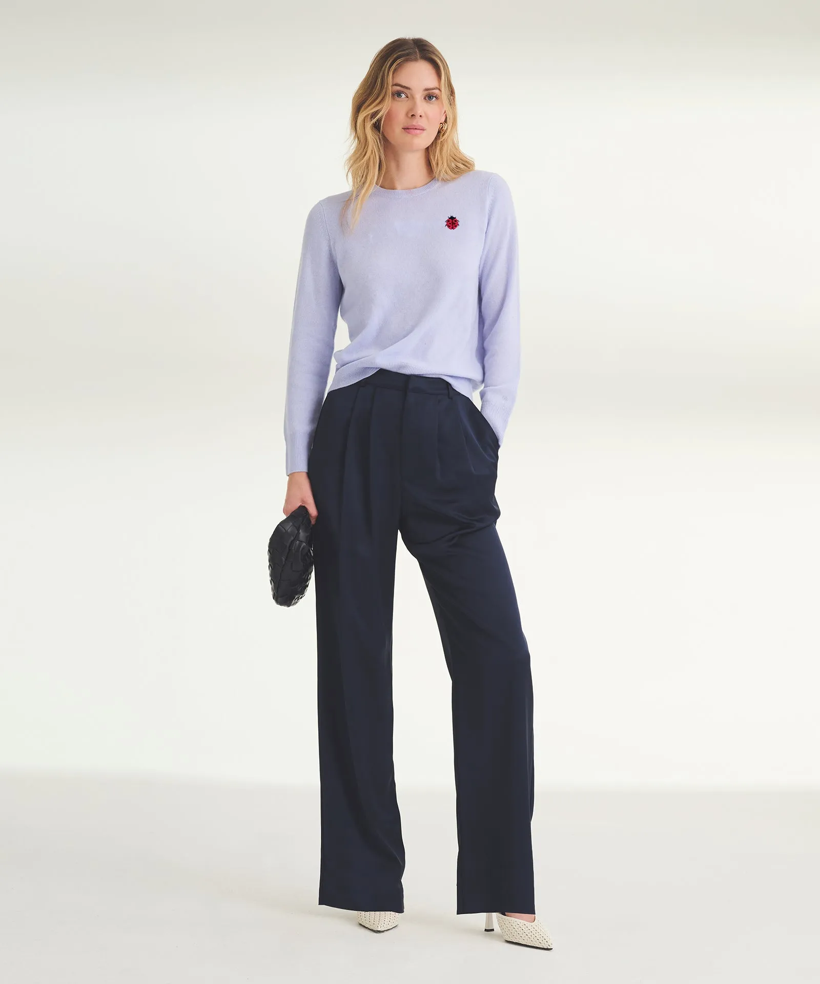 Women's Embroidered Ladybug Cashmere Sweater sold by Naadam product image thumbnail 3