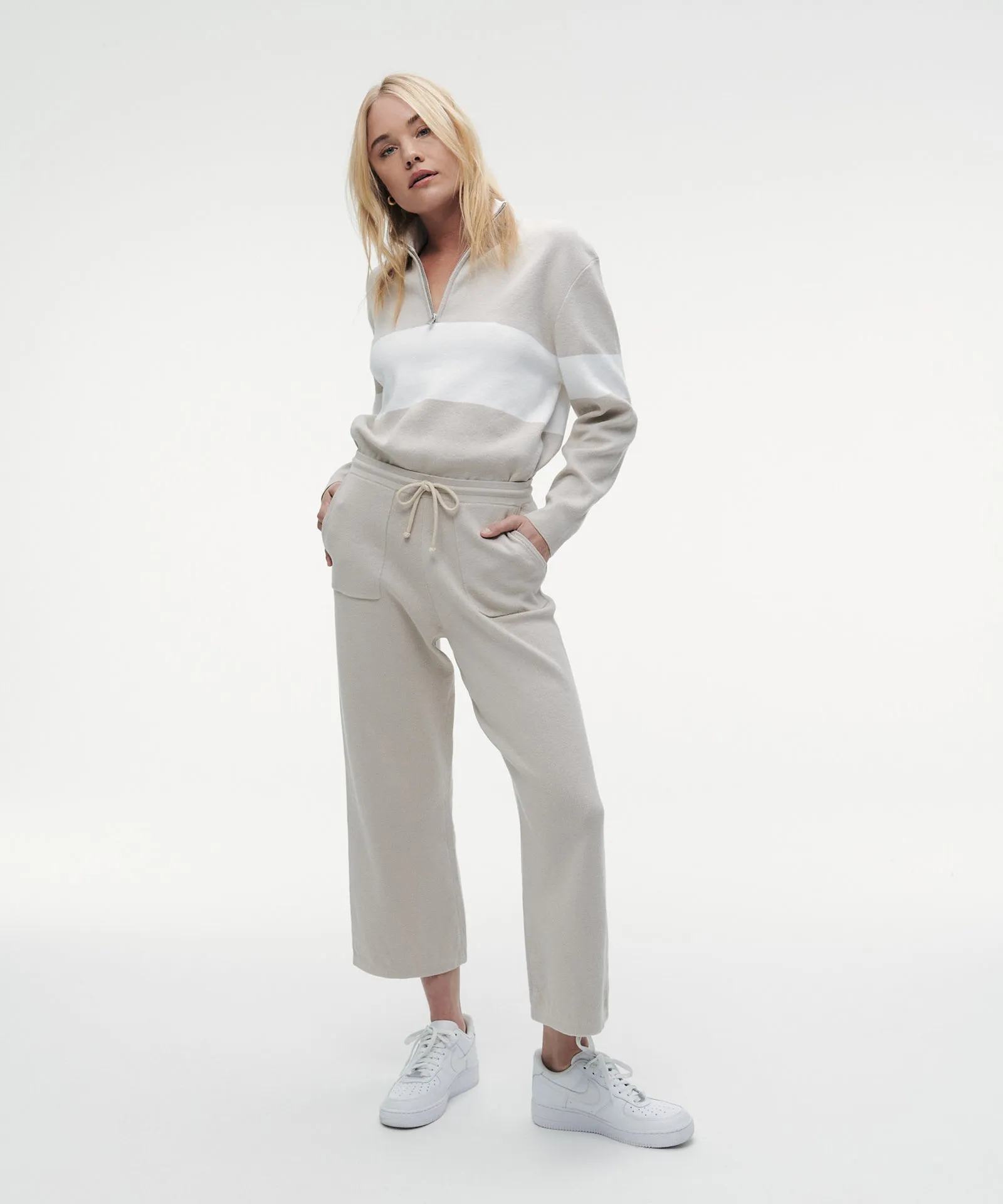 Café Cotton Cashmere Cropped Sweatpant sold by Naadam product image thumbnail 2