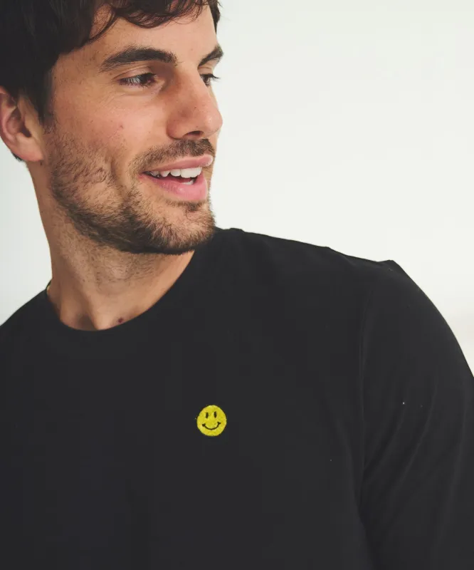 Men's Embroidered Smiley Tee sold by Naadam