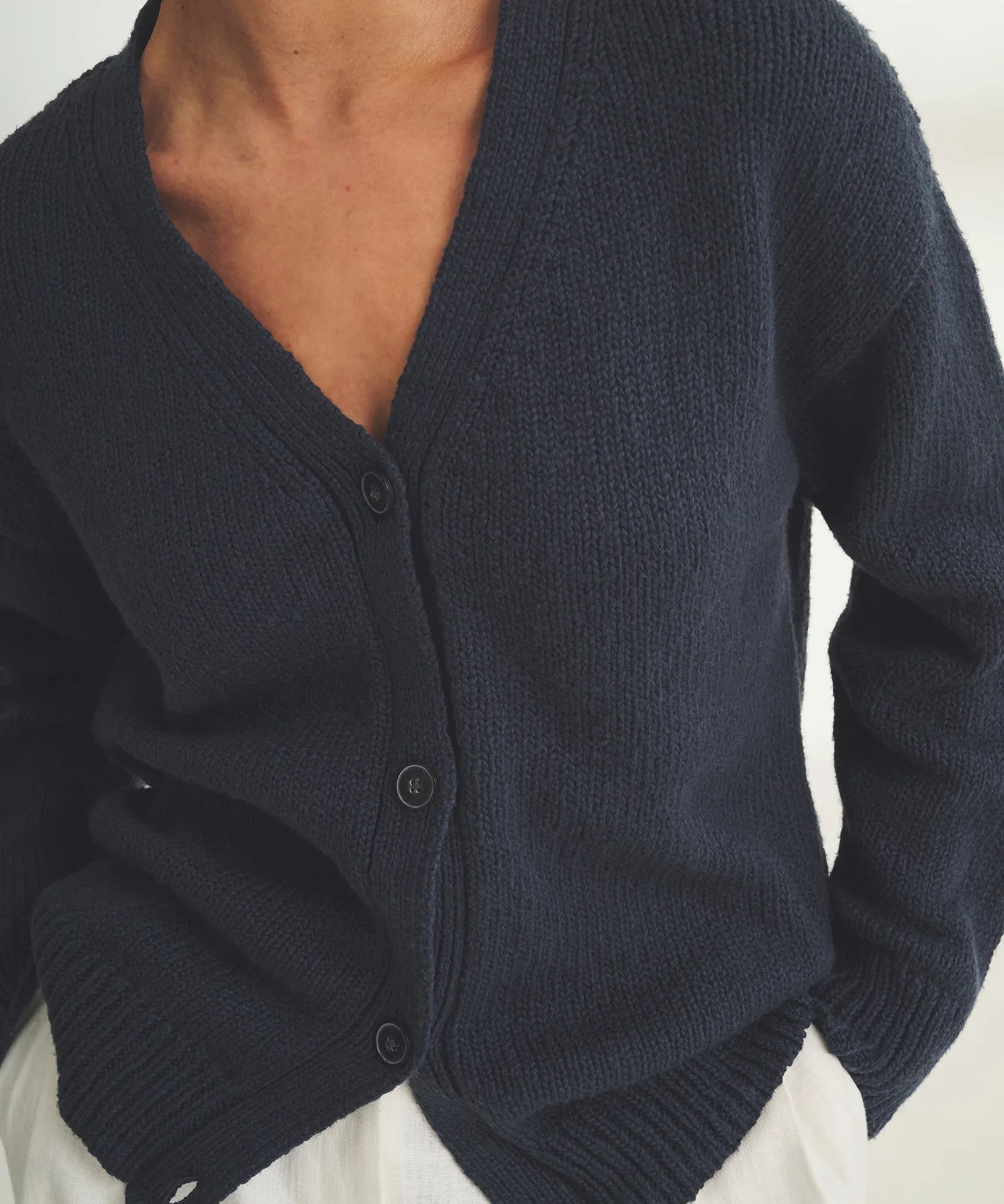Chunky Cotton Oversized Cardigan sold by NAADAM product image thumbnail 4