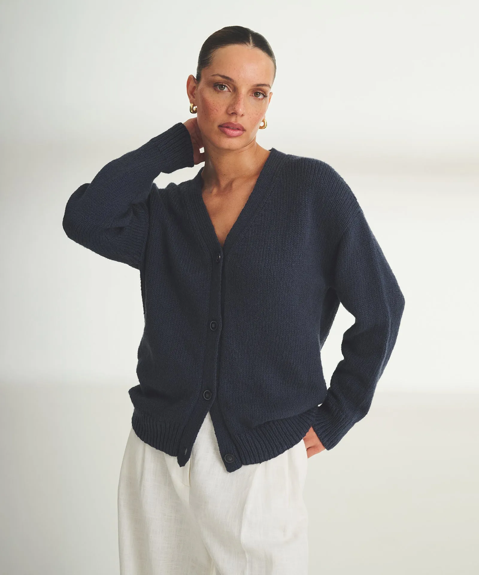Chunky Cotton Oversized Cardigan sold by NAADAM product image thumbnail 2