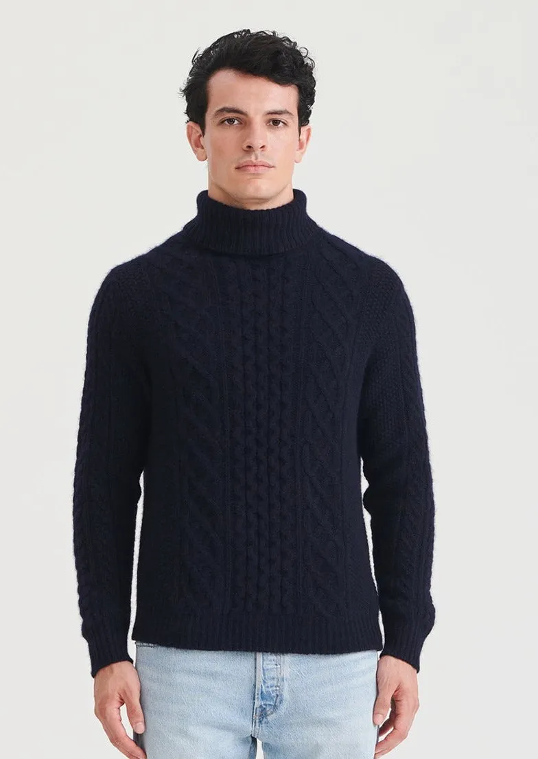 Super Luxe Cashmere Fisherman Cable Turtleneck sold by NAADAM product image thumbnail 3