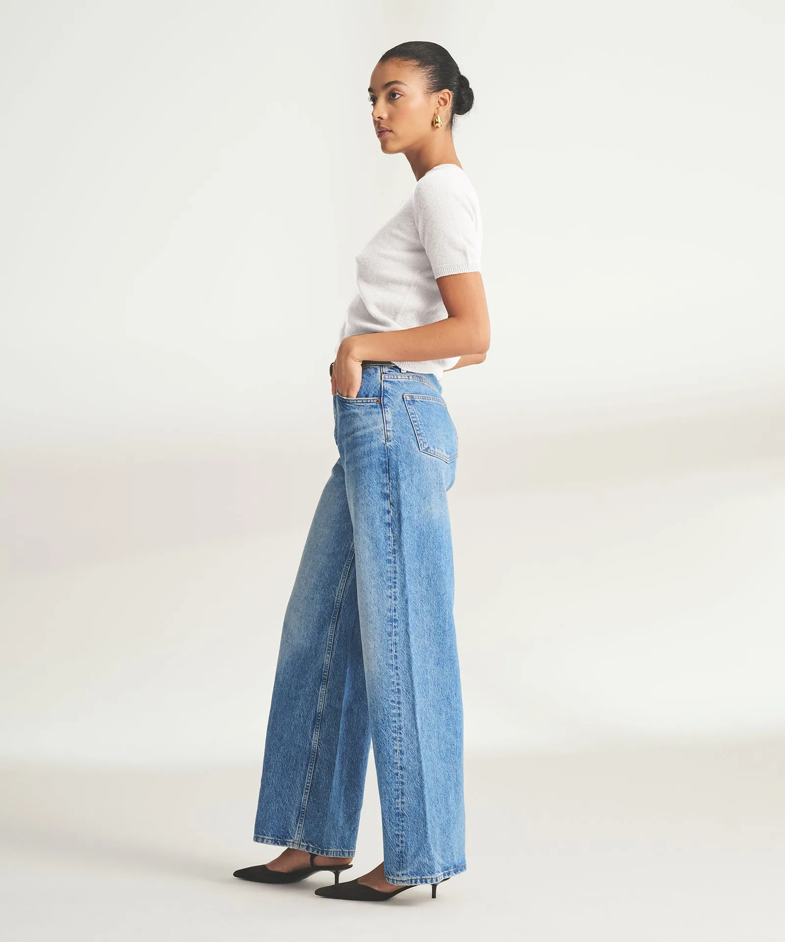 Women's Embroidered Aperol Spritz Short Sleeve Sweater sold by Naadam product image thumbnail 4