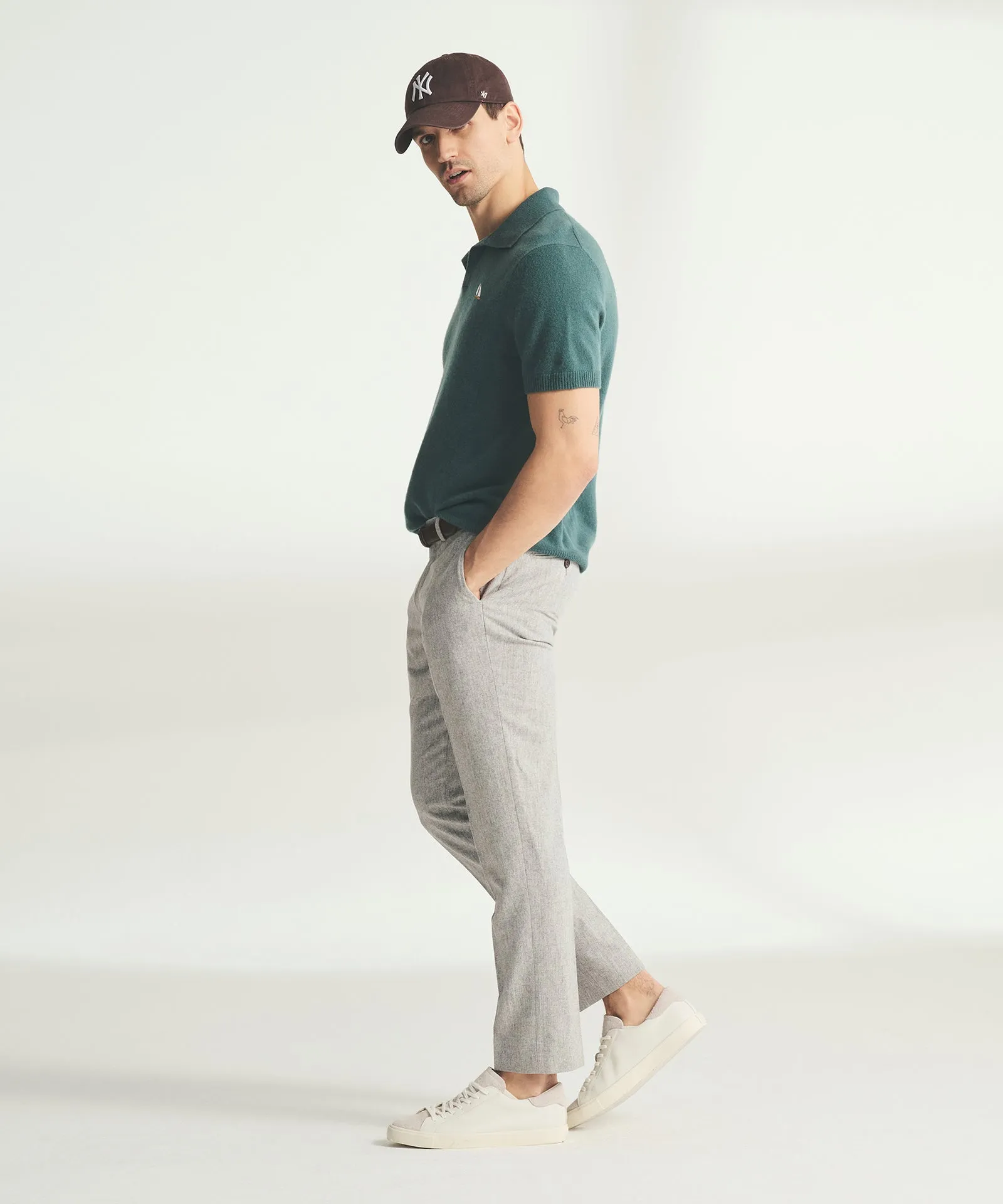 Men’s Embroidered Sailboat Short Sleeve Polo sold by Naadam product image thumbnail 4