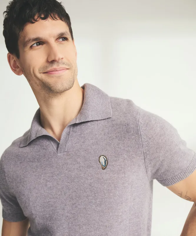 Men’s Embroidered Oyster Short Sleeve Polo sold by Naadam