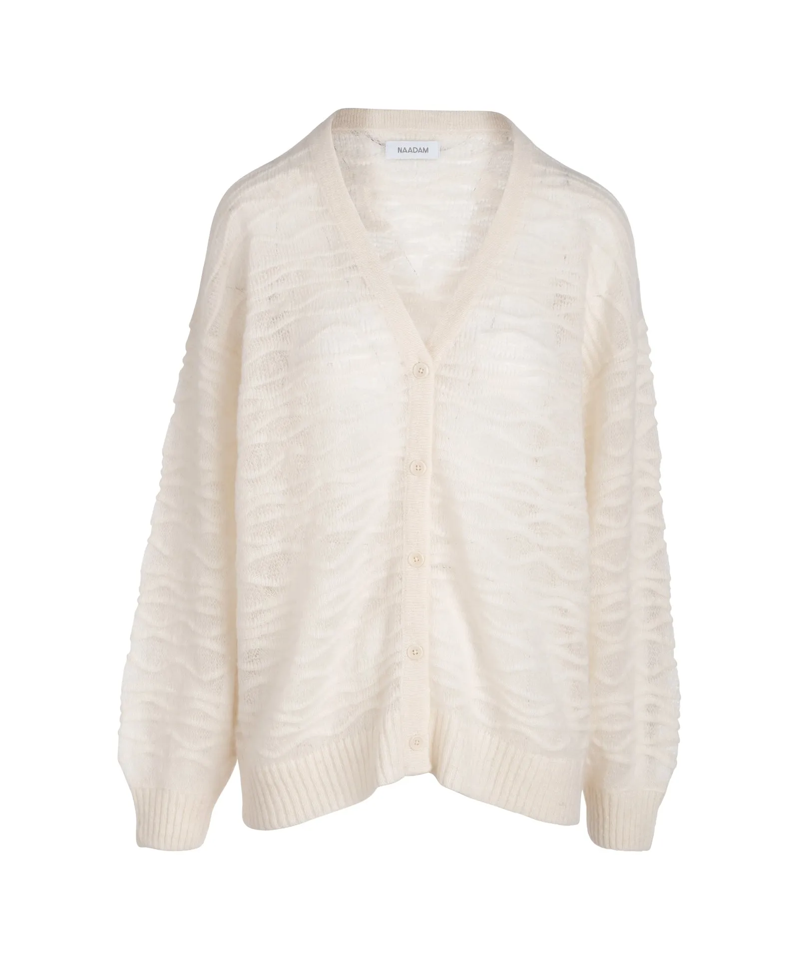 Alpaca Blend Novelty Stitch Cardigan sold by Naadam product image thumbnail 3