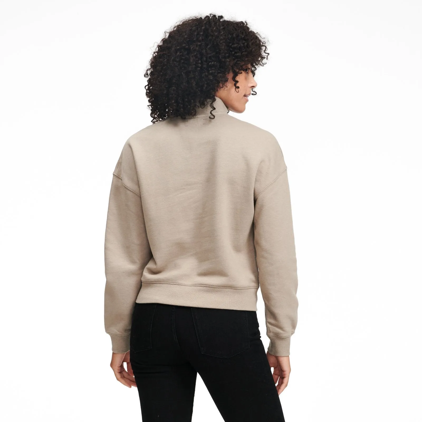 Fleece Quarter Zip Sweatshirt sold by Naadam product image thumbnail 4