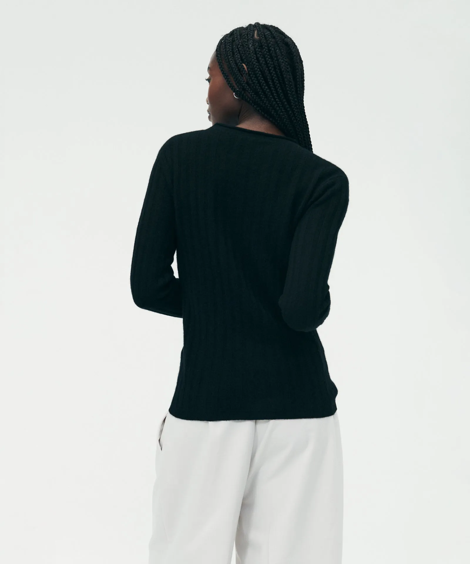Lightweight Cashmere Ribbed Sweater sold by NAADAM product image thumbnail 5
