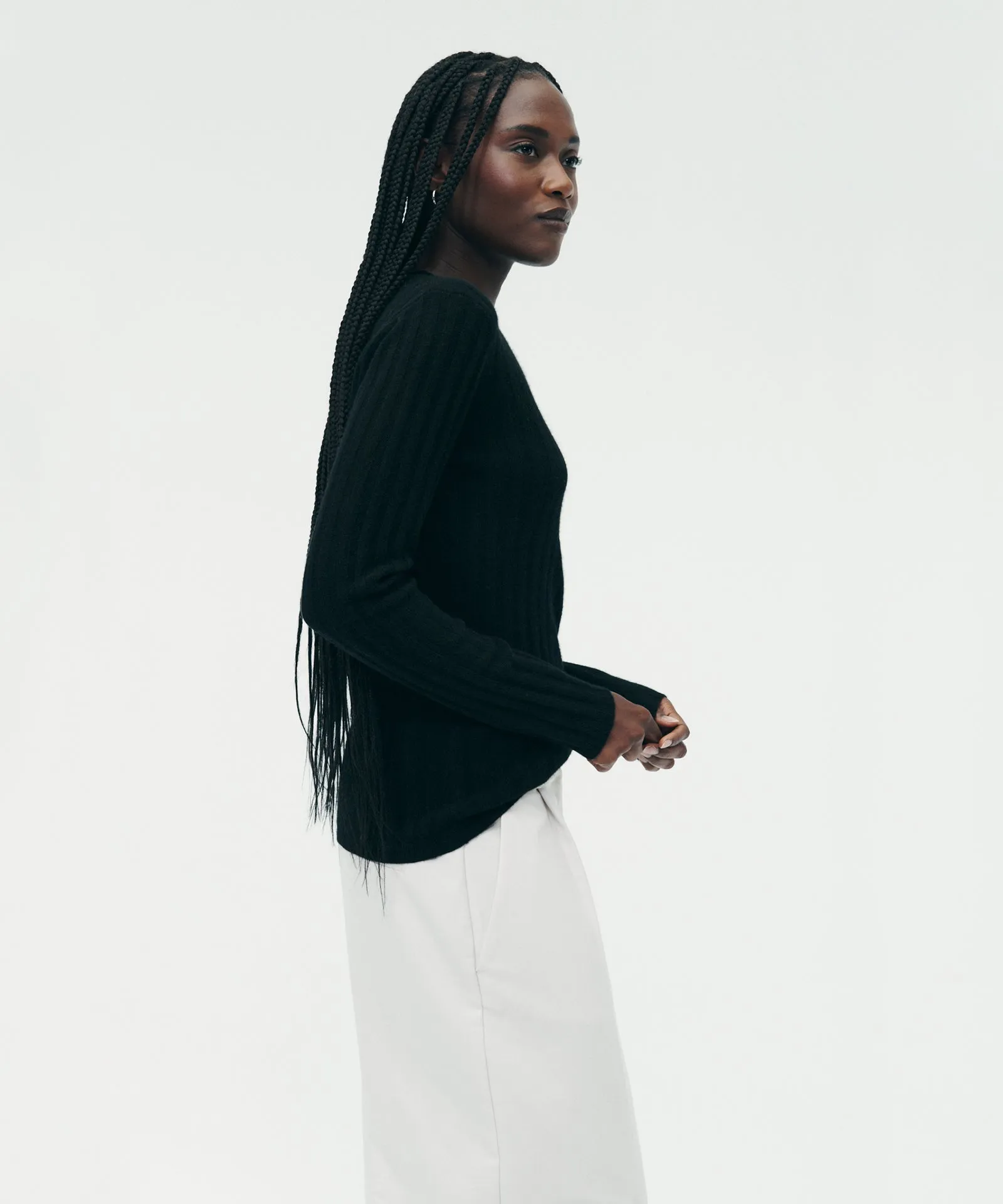 Lightweight Cashmere Ribbed Sweater sold by NAADAM product image thumbnail 3