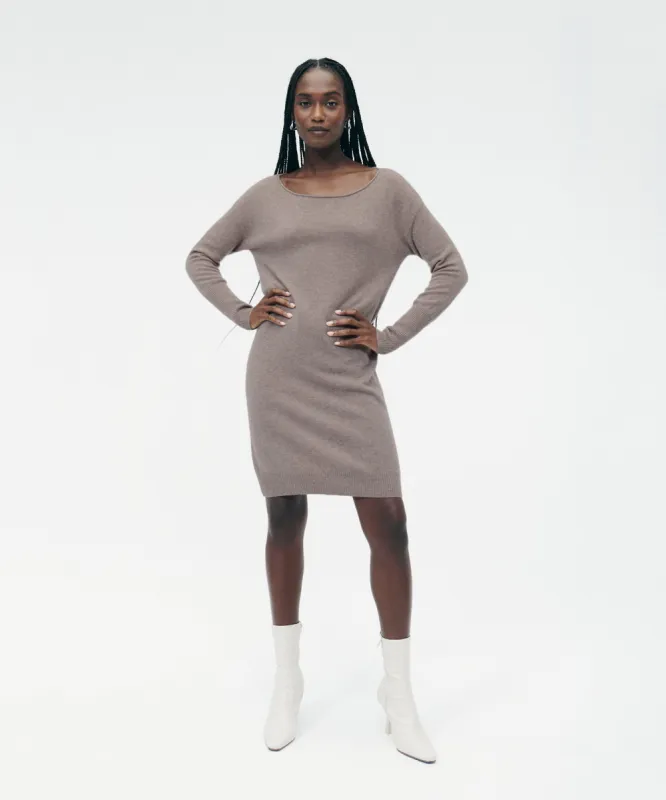 Cashmere Boatneck Mini Sweater Dress sold by NAADAM