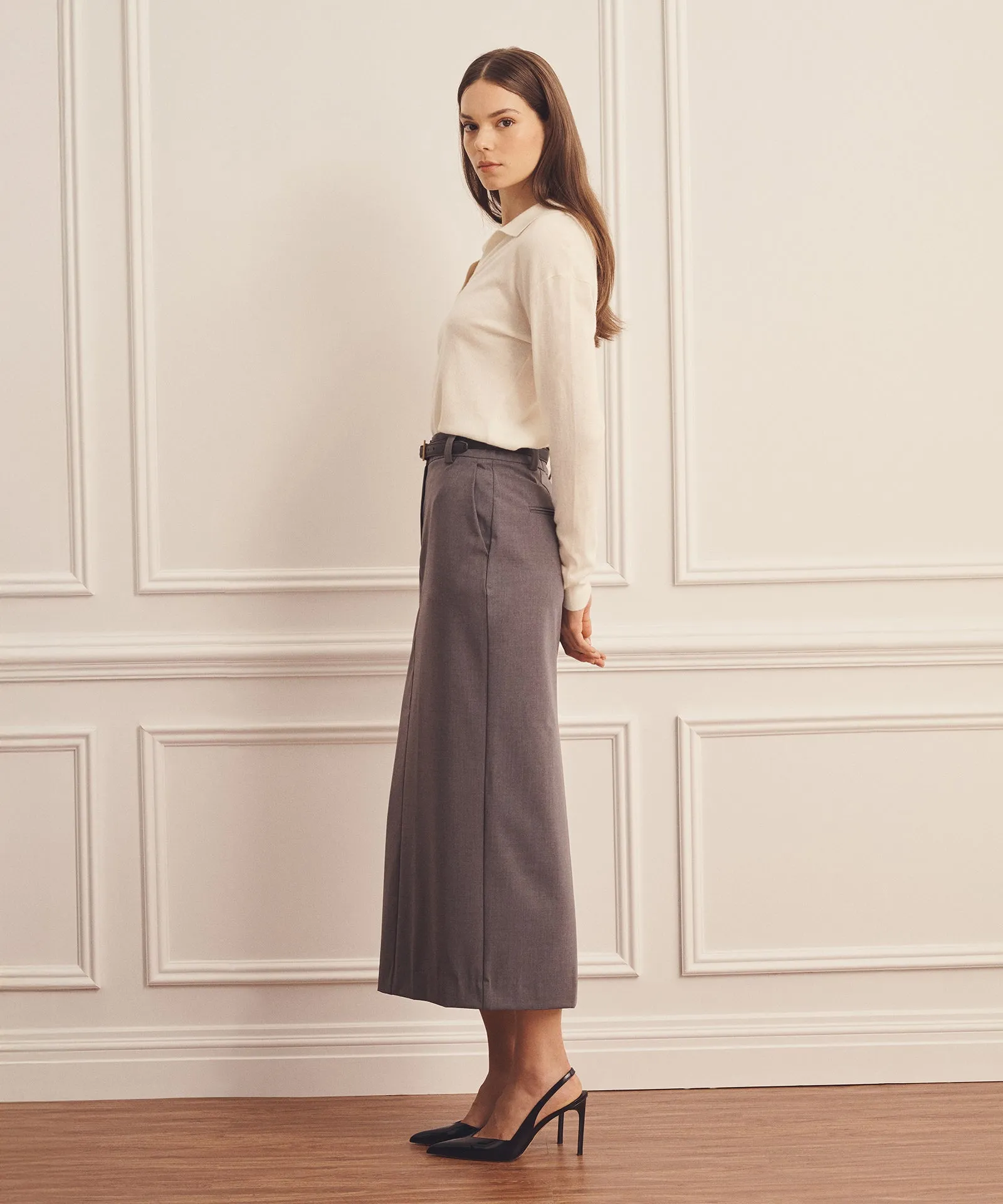 Super Fine Cashmere Long Sleeve Polo sold by NAADAM product image thumbnail 5