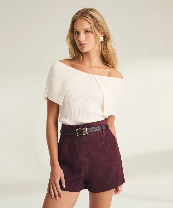 Luxe Cotton Silk Off the Shoulder Top sold by Naadam