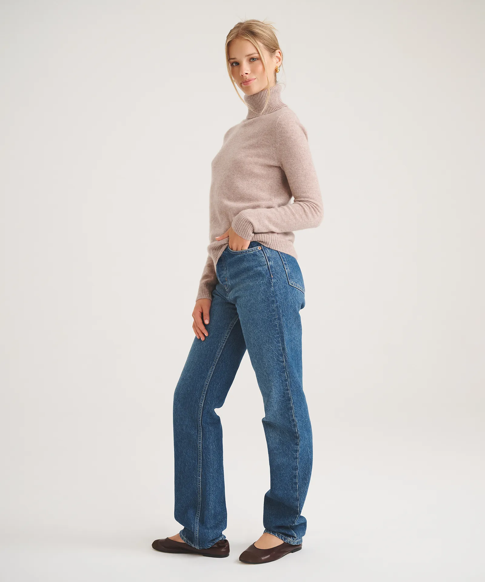 Basic Cashmere Turtleneck Sweater sold by NAADAM product image thumbnail 5