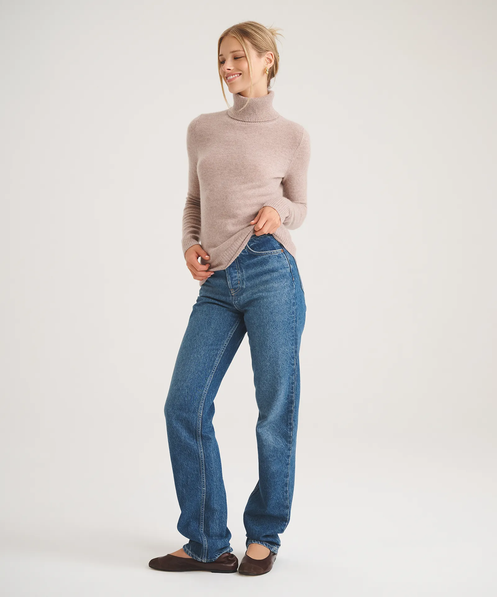 Basic Cashmere Turtleneck Sweater sold by NAADAM product image thumbnail 2