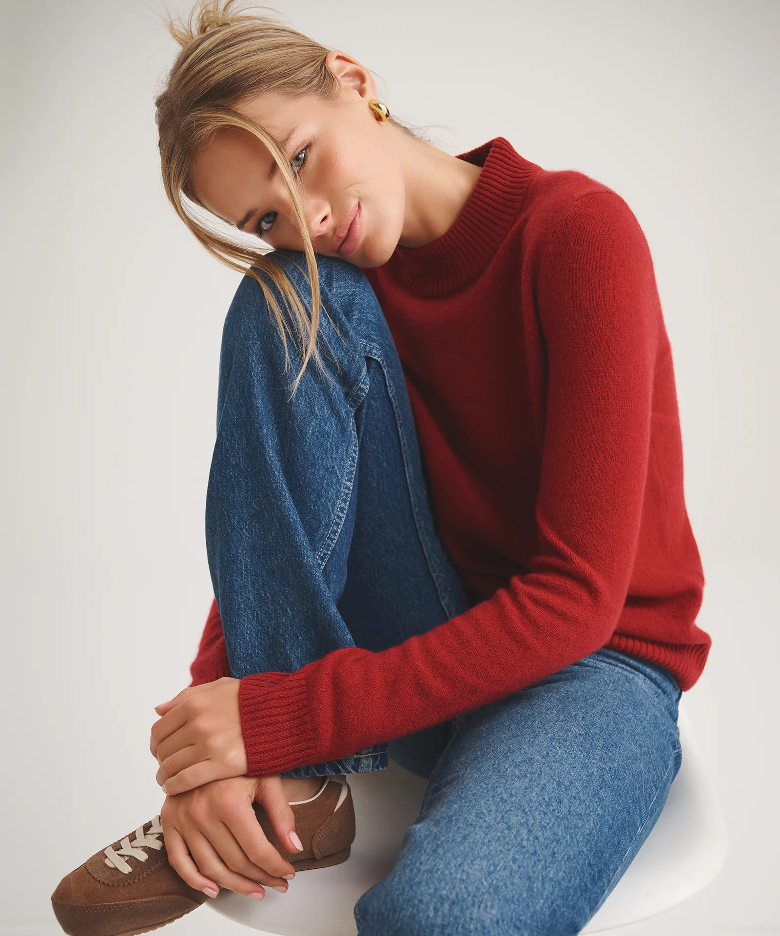 Basic Cashmere Mockneck Sweater sold by NAADAM product image thumbnail 4