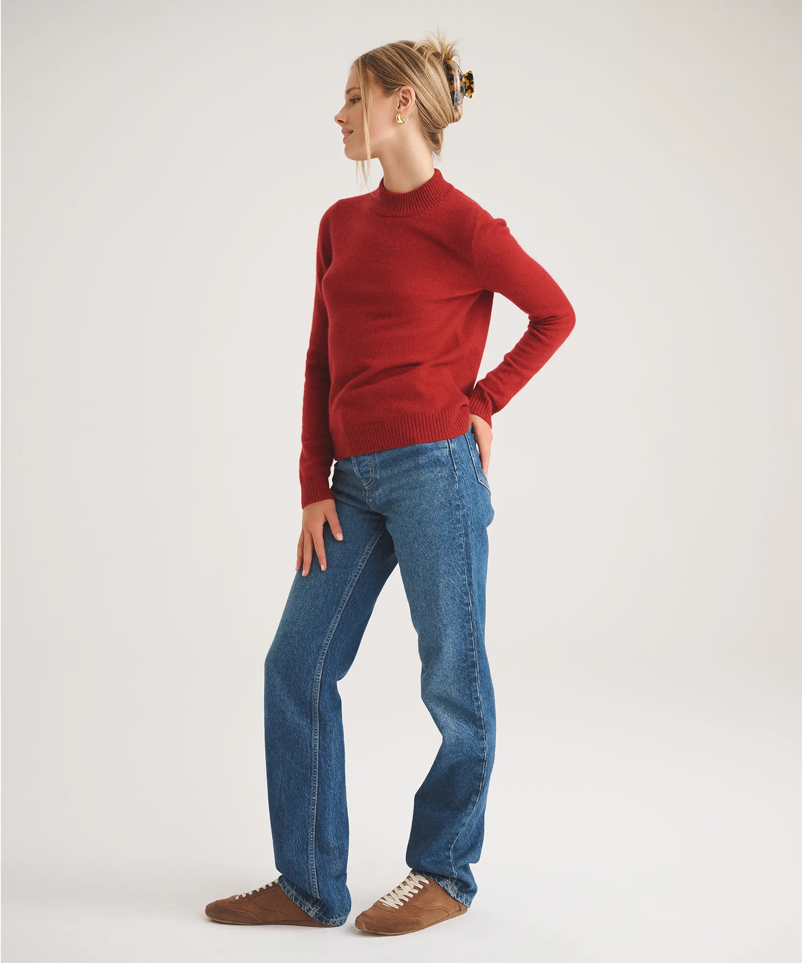 Basic Cashmere Mockneck Sweater sold by NAADAM product image thumbnail 5