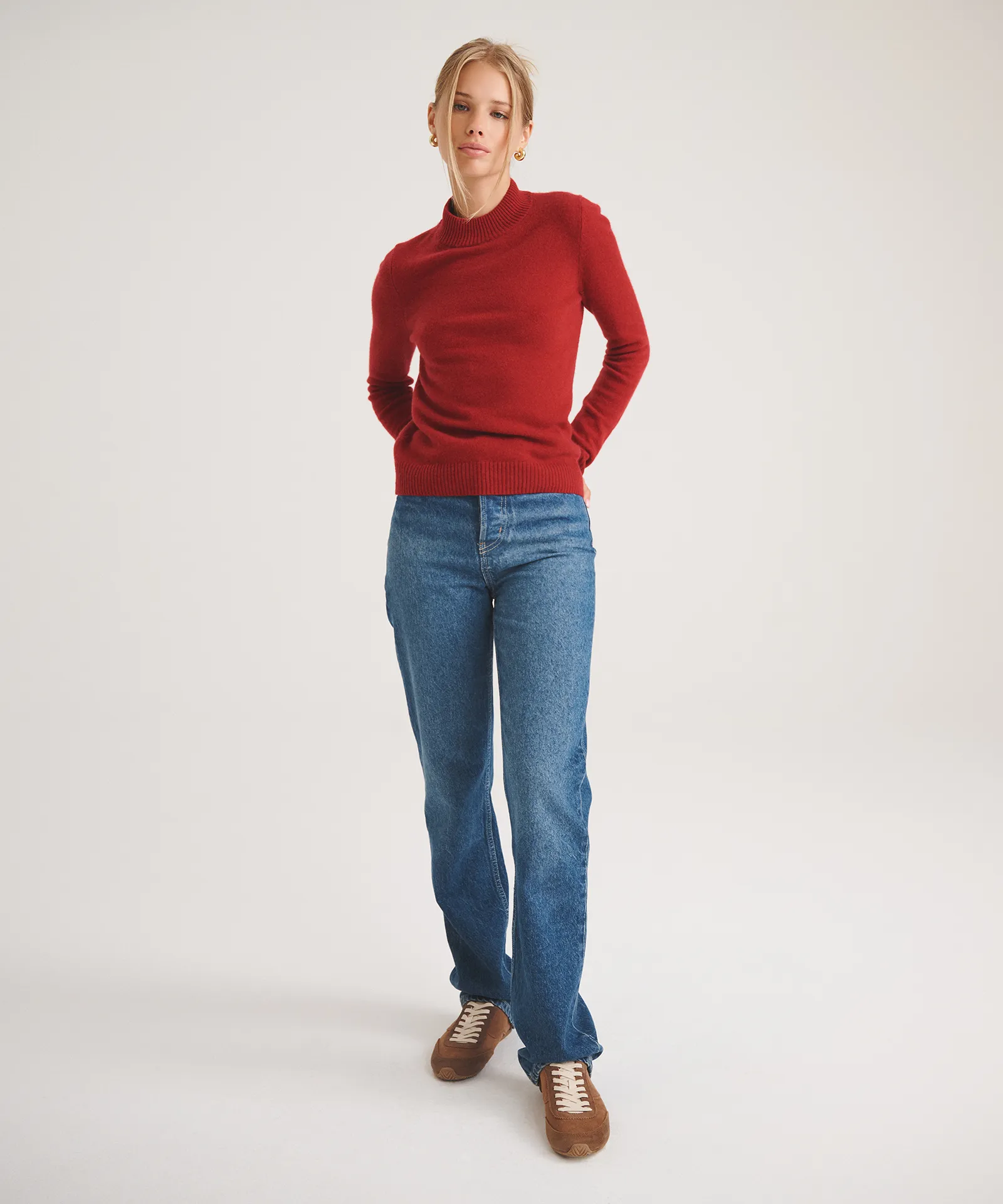 Basic Cashmere Mockneck Sweater sold by NAADAM product image thumbnail 2