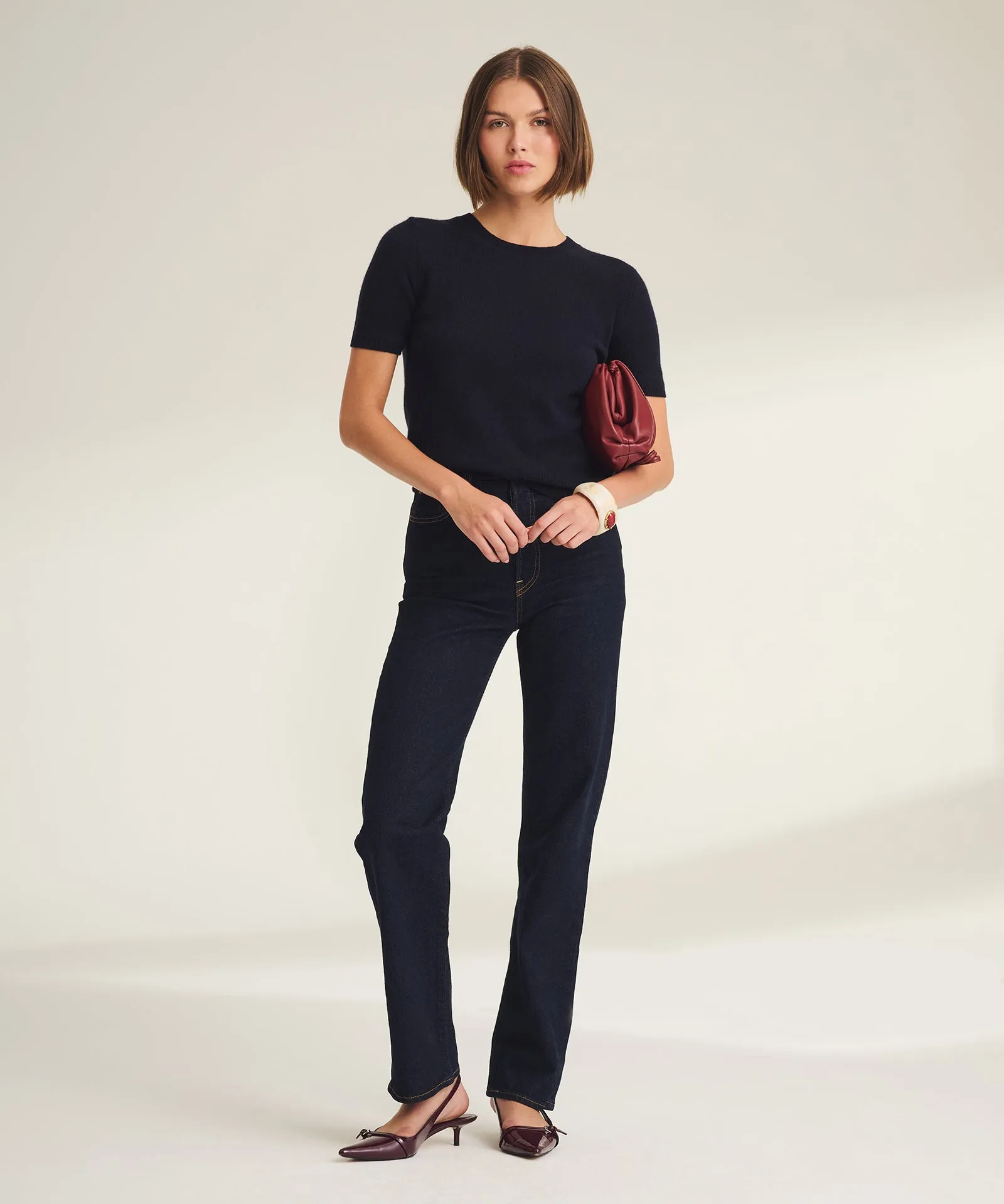 Lightweight Cashmere Short Sleeve Sweater sold by NAADAM product image thumbnail 3