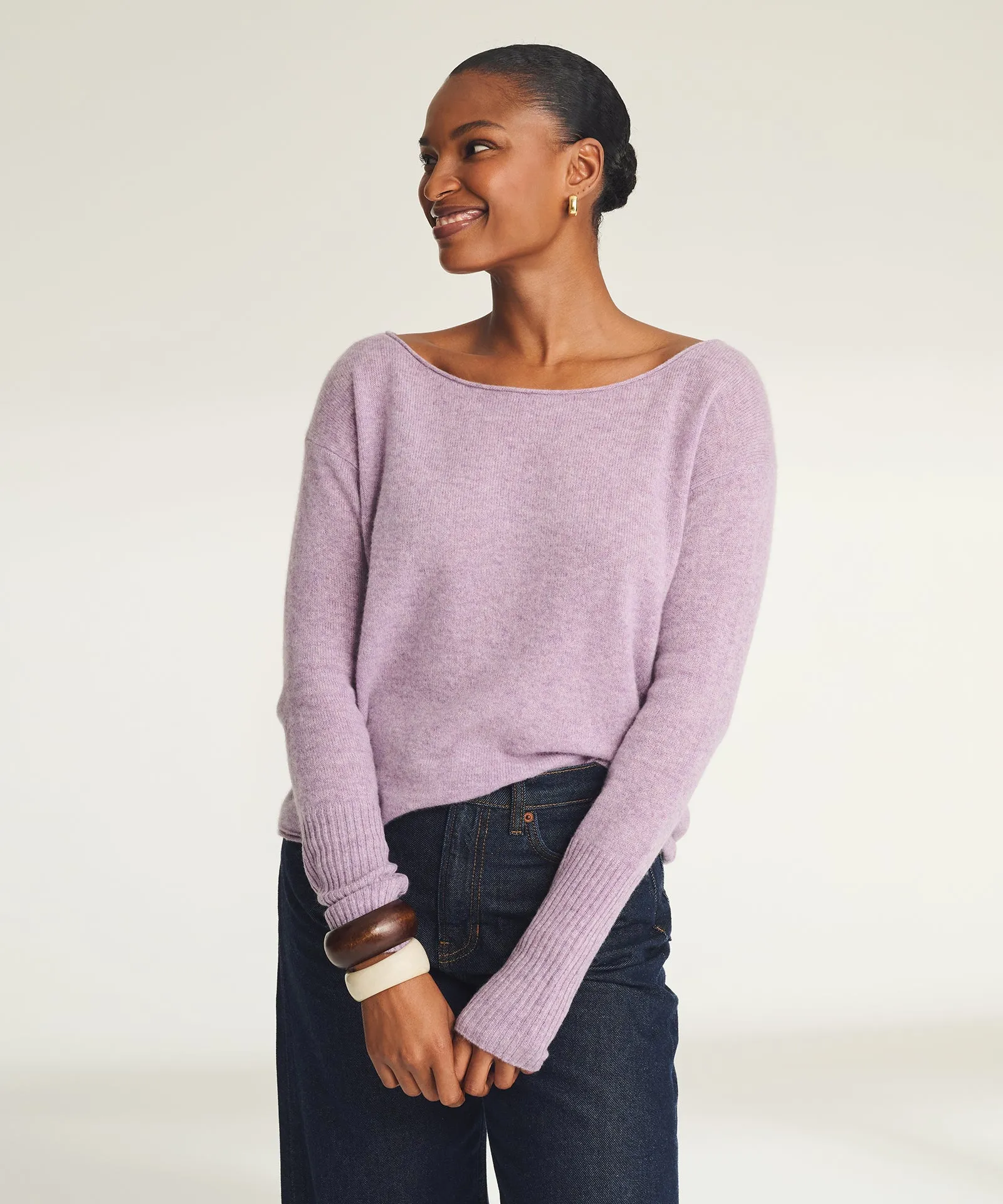 Lightweight Cashmere Boatneck Sweater sold by NAADAM product image thumbnail 2