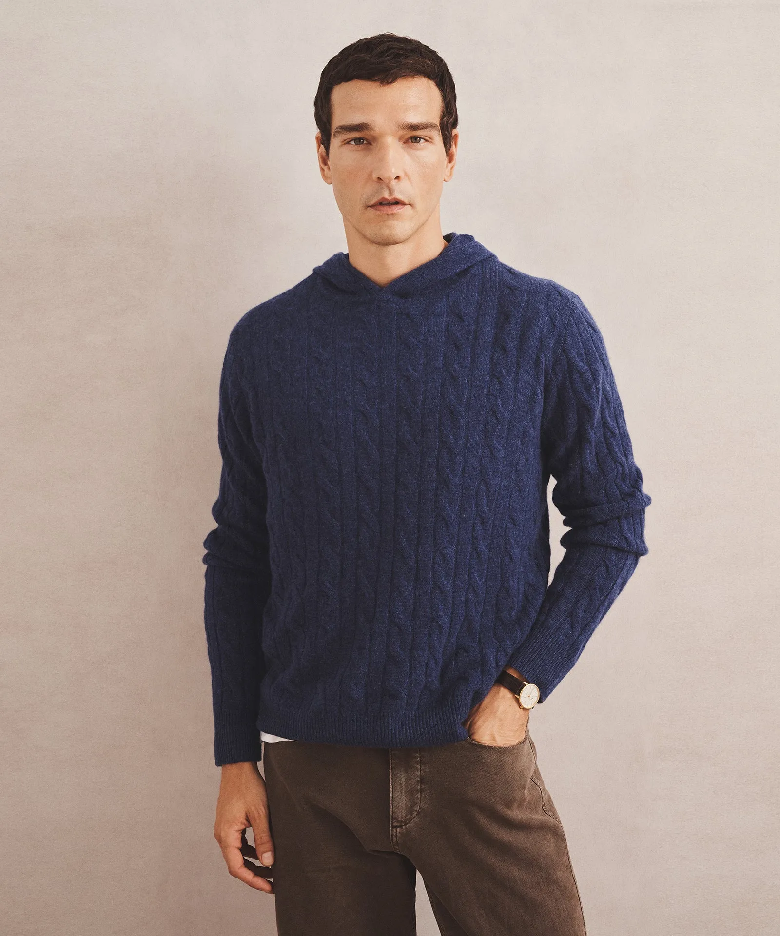 Lightweight Cashmere Cable Hoodie sold by Naadam product image thumbnail 2