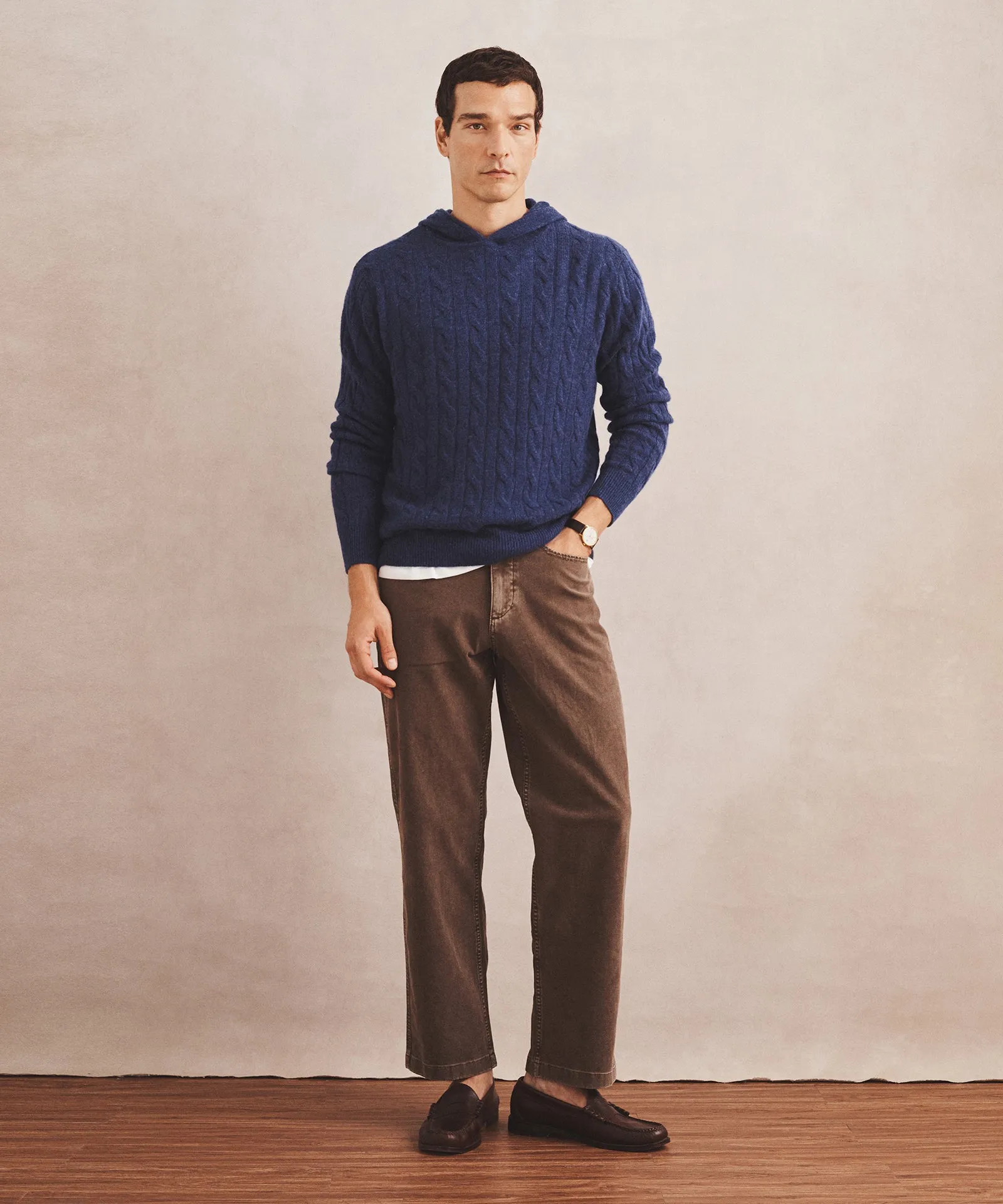 Lightweight Cashmere Cable Hoodie sold by Naadam product image thumbnail 3