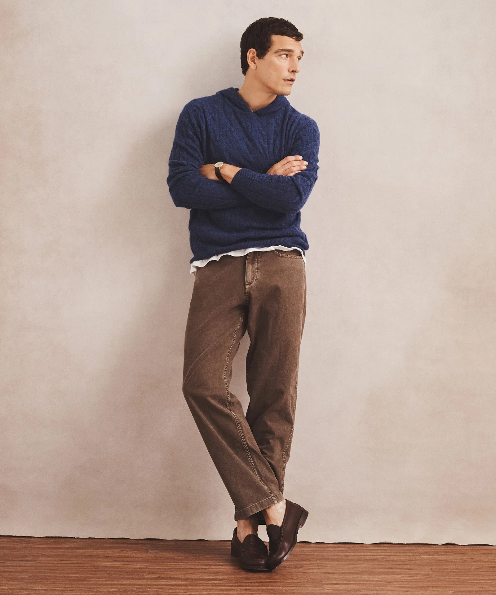 Lightweight Cashmere Cable Hoodie sold by Naadam product image thumbnail 4