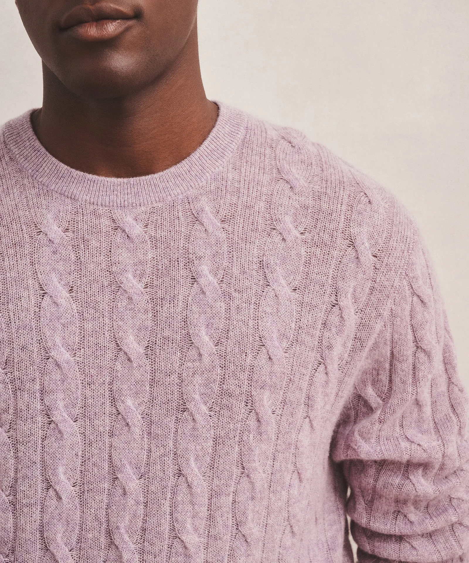 Lightweight Cashmere Cable Crewneck Sweater sold by NAADAM product image thumbnail 2