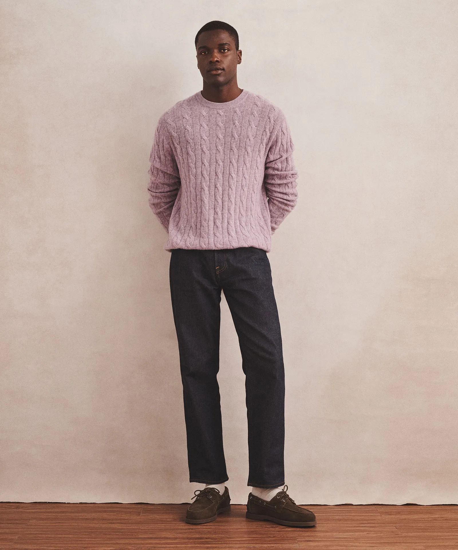 Lightweight Cashmere Cable Crewneck Sweater sold by NAADAM product image thumbnail 3