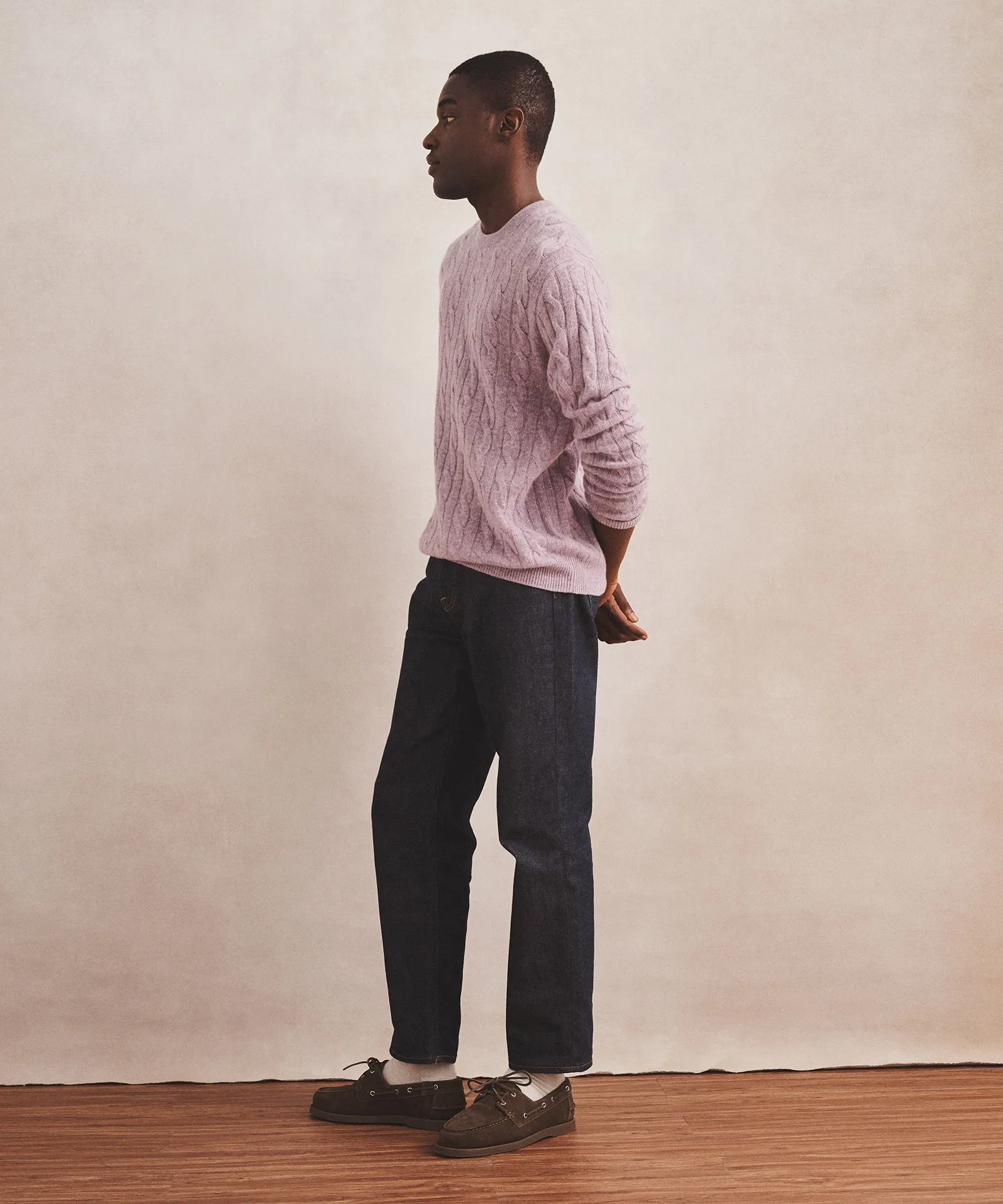 Lightweight Cashmere Cable Crewneck Sweater sold by NAADAM product image thumbnail 5