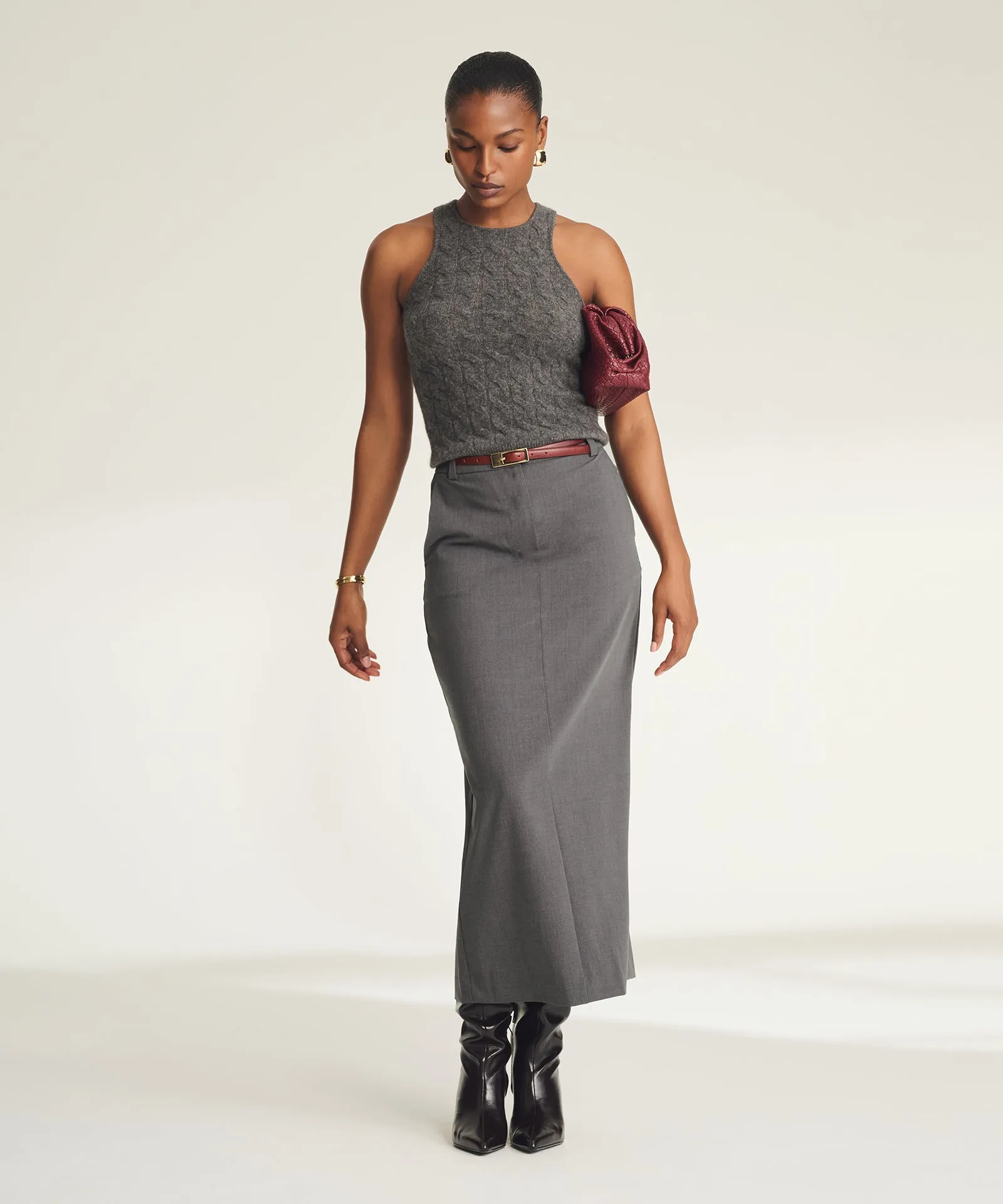 Lightweight Cashmere Cable Tank sold by NAADAM product image thumbnail 3