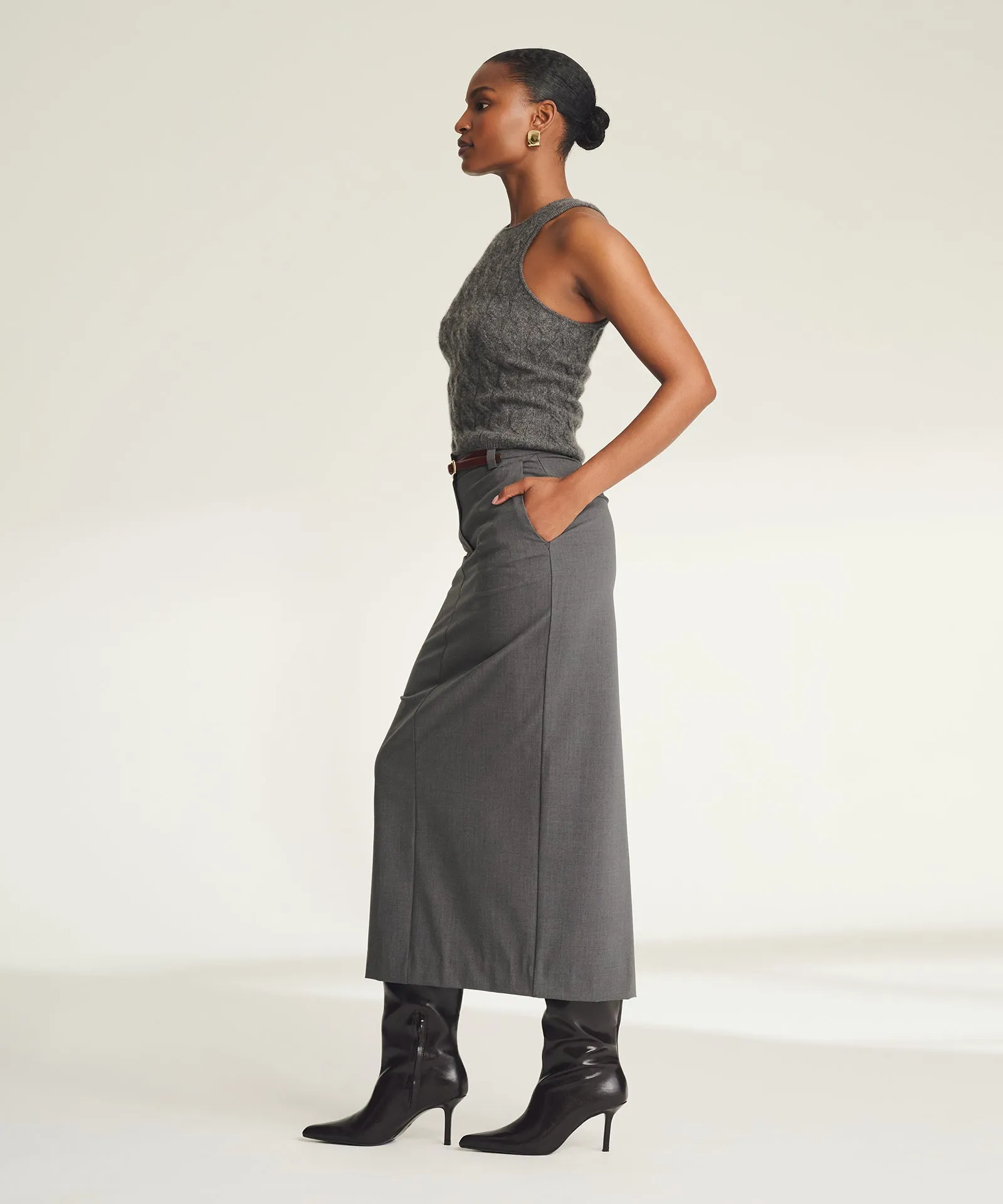 Lightweight Cashmere Cable Tank sold by NAADAM product image thumbnail 5