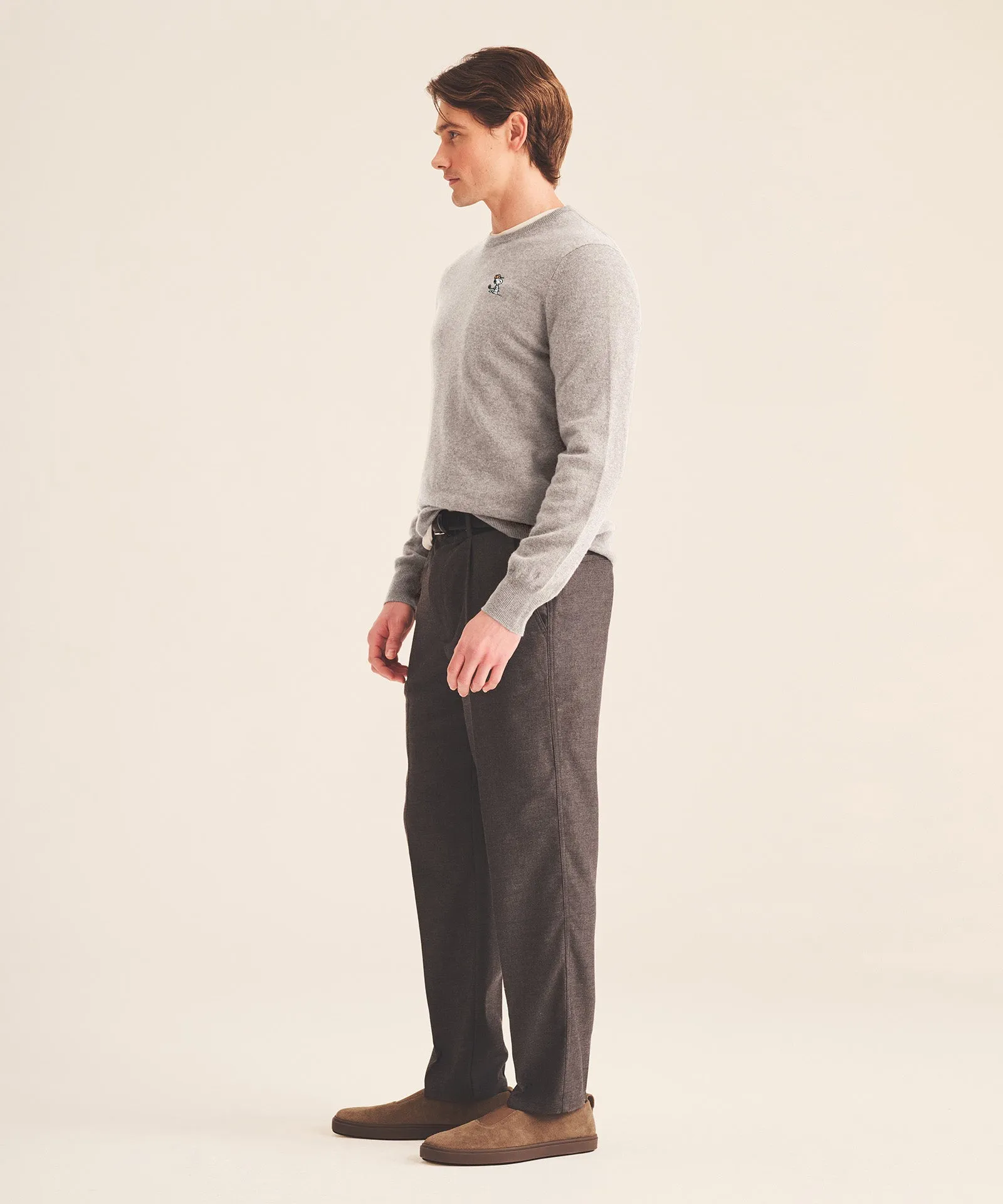 Men's Tee Time Snoopy Cashmere Sweater sold by Naadam product image thumbnail 4