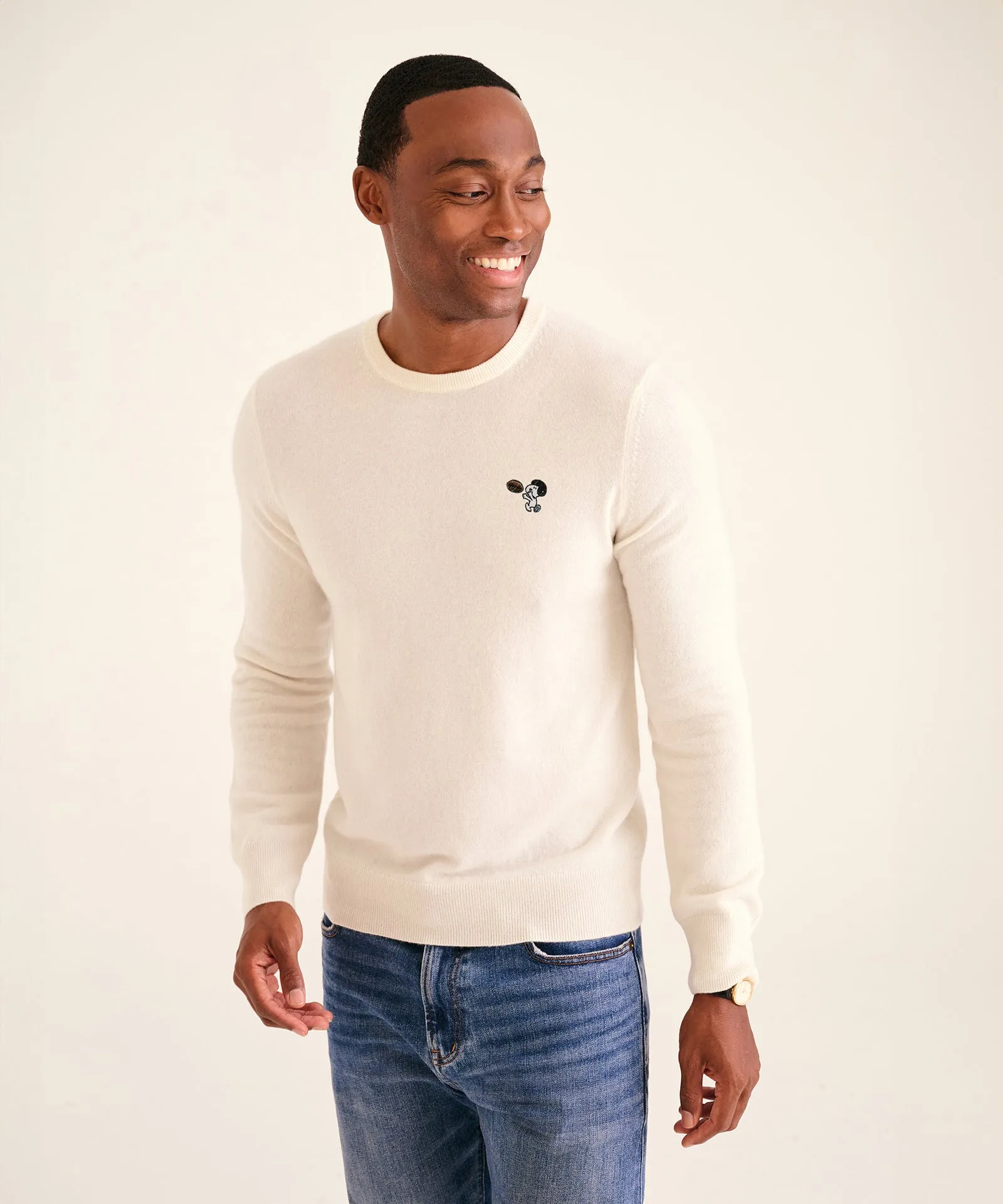 Men's Game Day Snoopy Cashmere Sweater sold by Naadam product image thumbnail 3