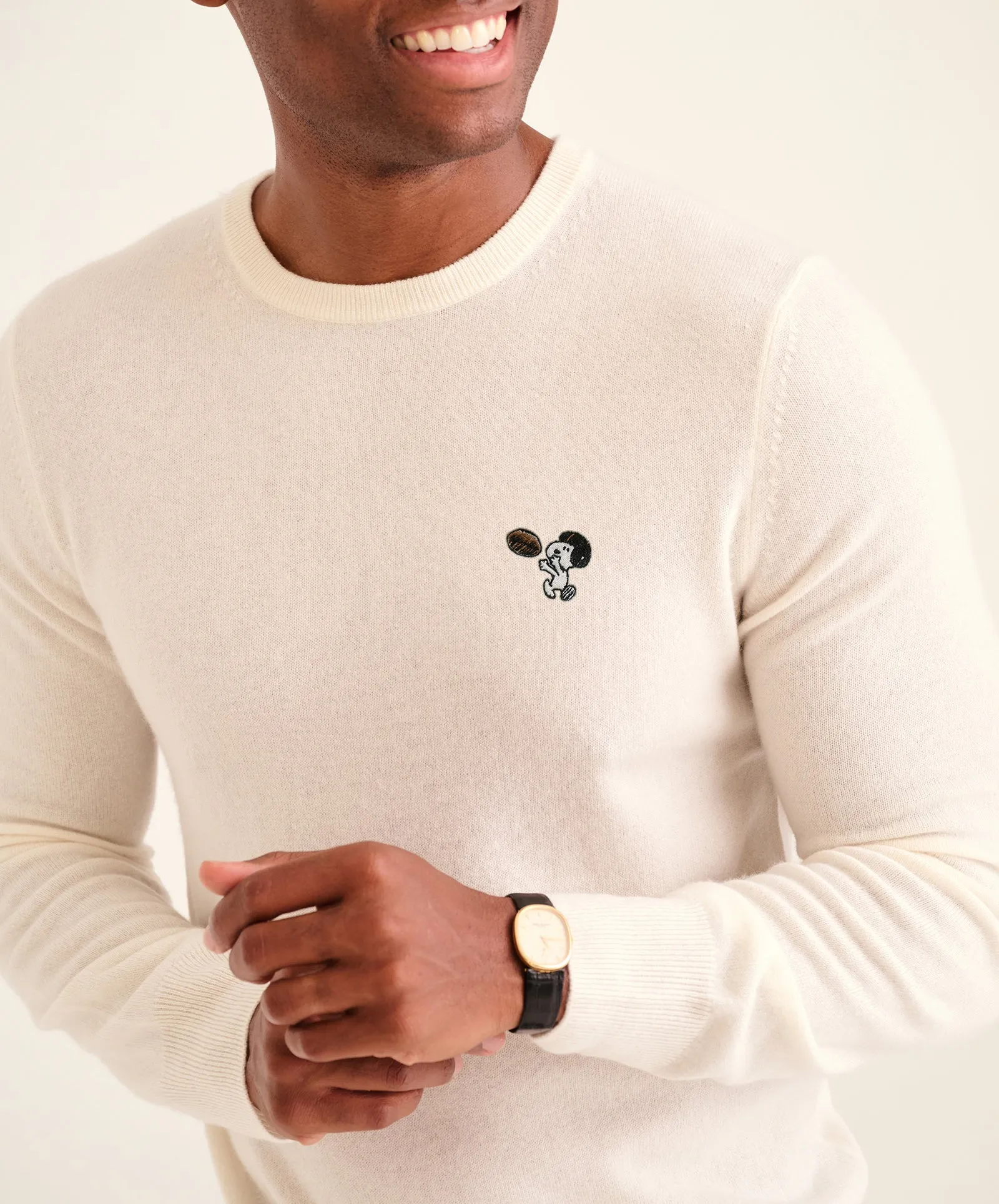 Men's Game Day Snoopy Cashmere Sweater sold by Naadam product image thumbnail 4