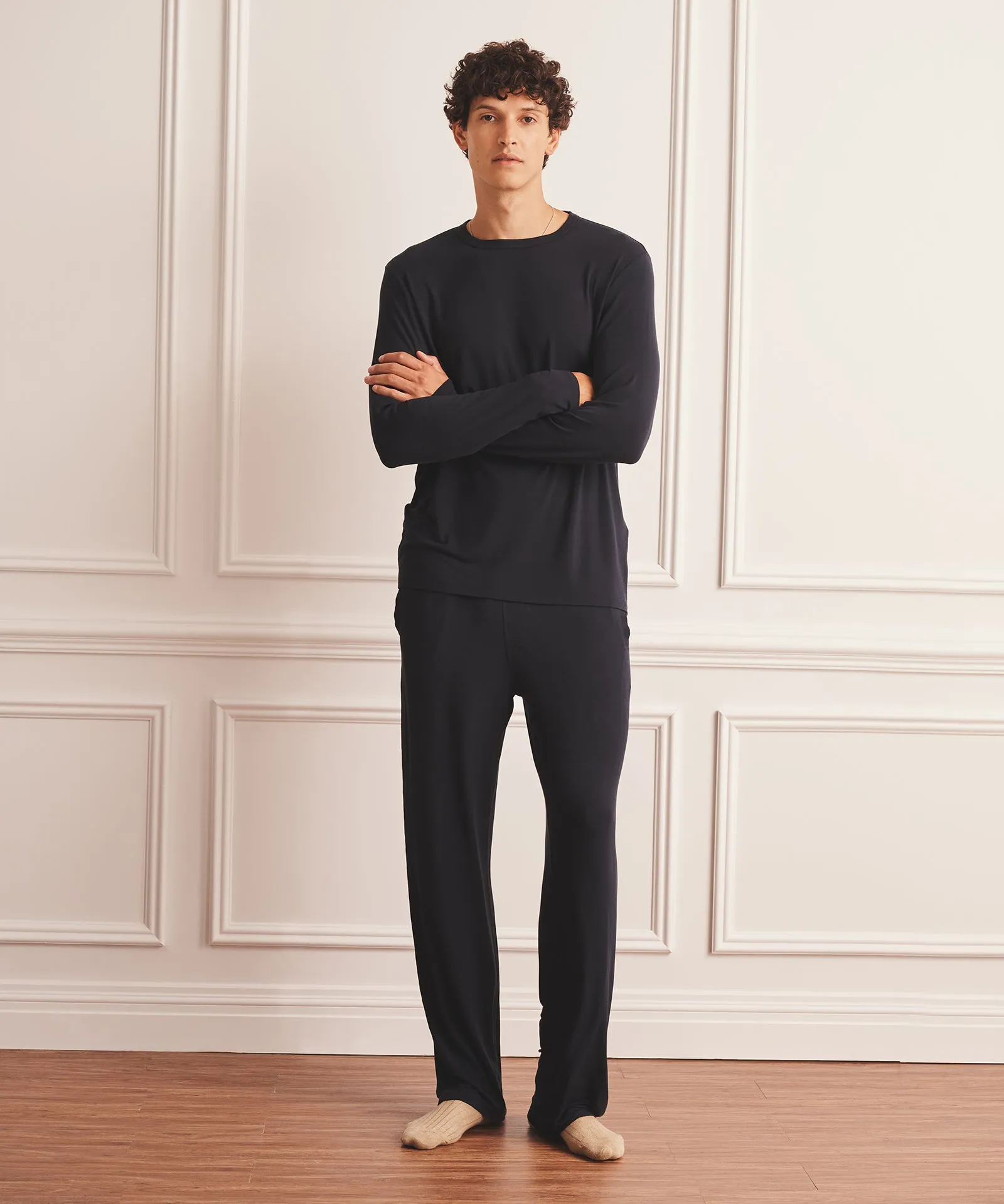 Long Sleeve Sleep Tee sold by Naadam product image thumbnail 2