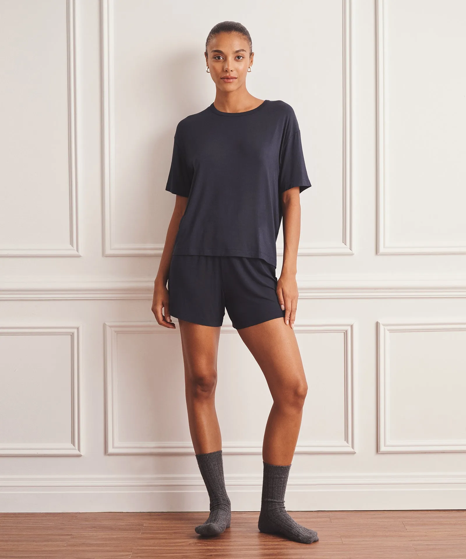 Short Sleeve Sleep Top sold by Naadam product image thumbnail 4